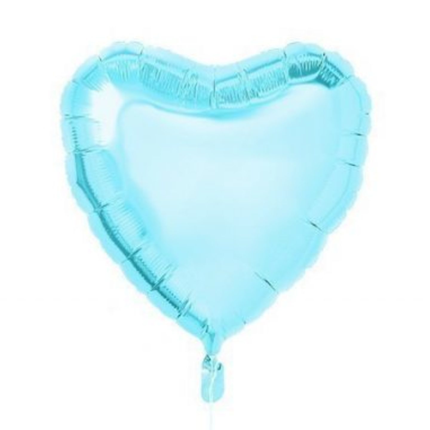Metallic Sky Blue Heart 18 Inc. Helium