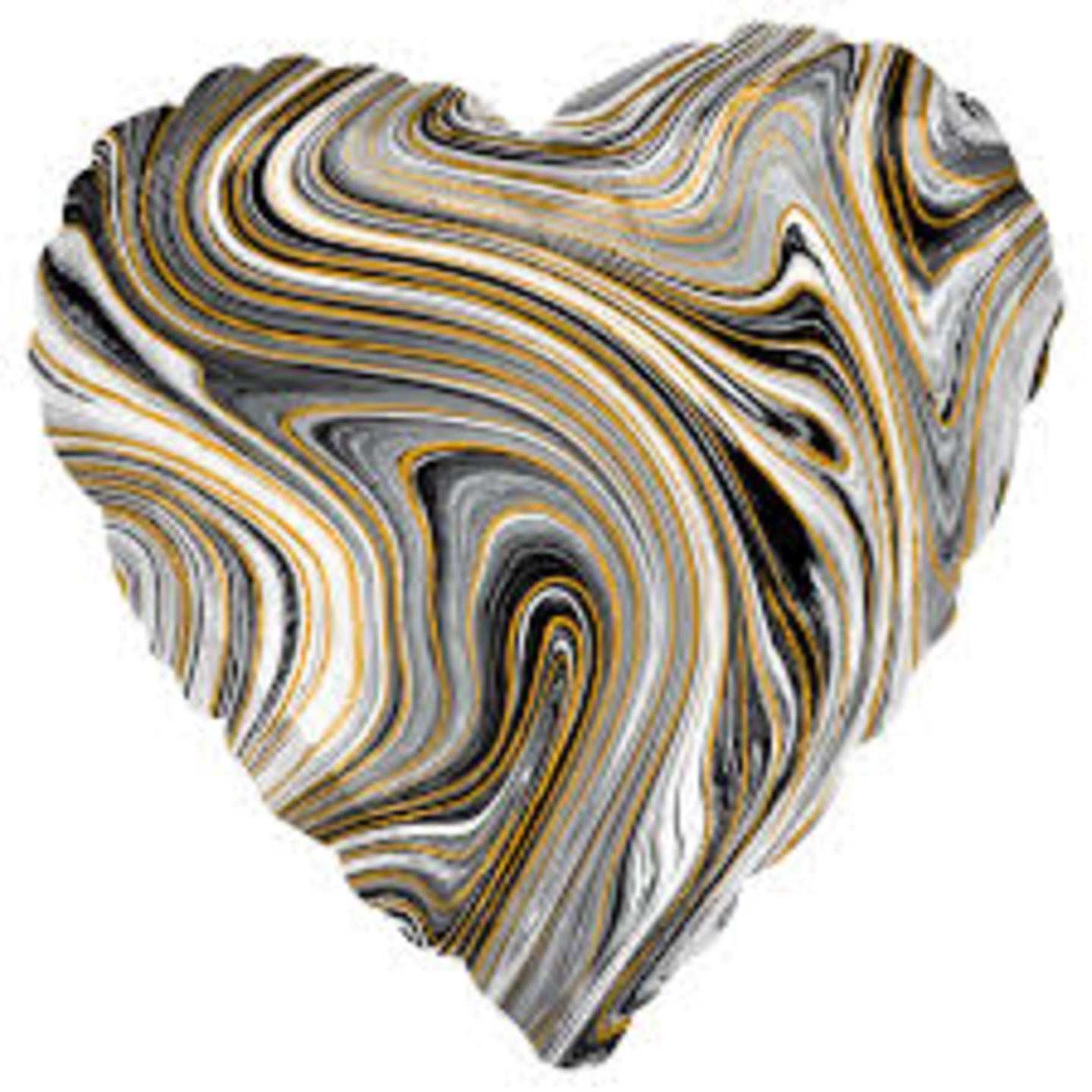 Marble Black Heart 18 Inc. Helium