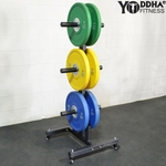 Portable Plate and Barbell Storage Tree