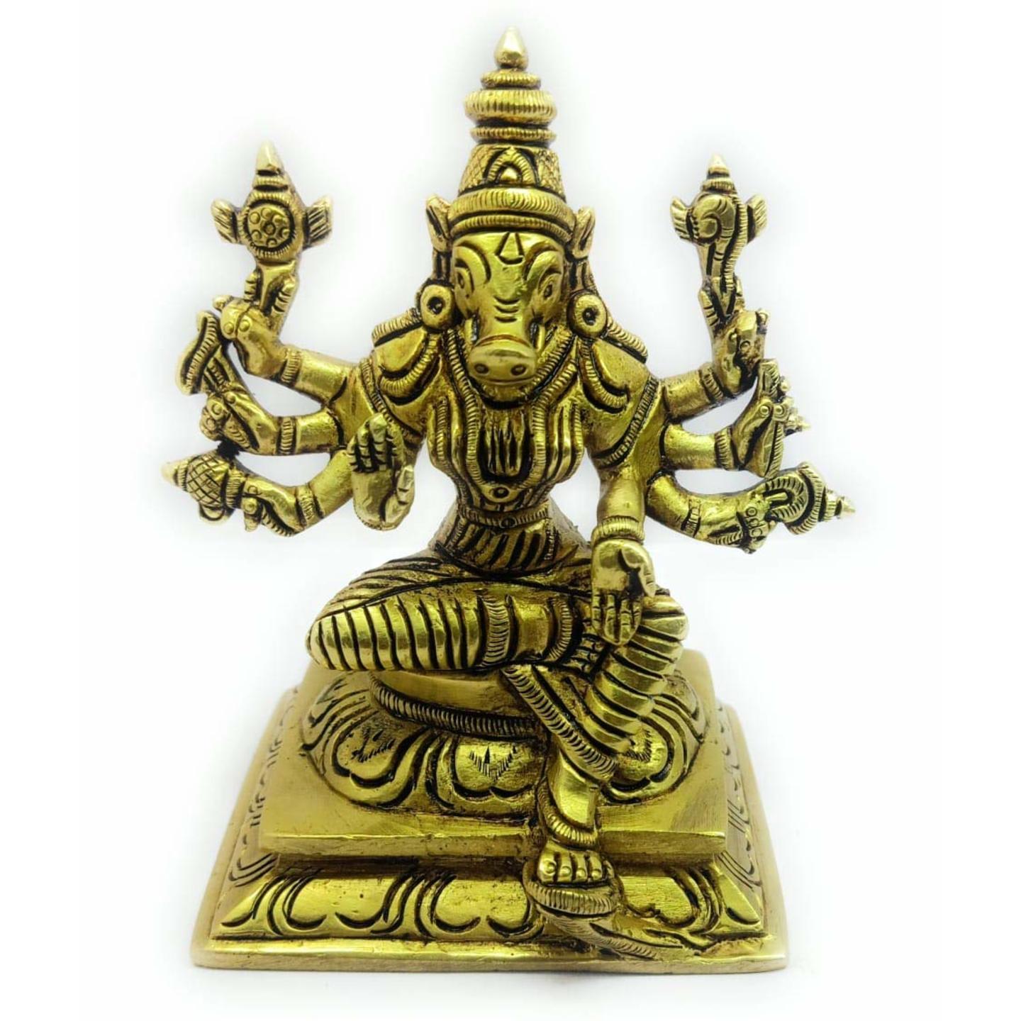 KE - 122 BRASS VARAHI STATUE 5"