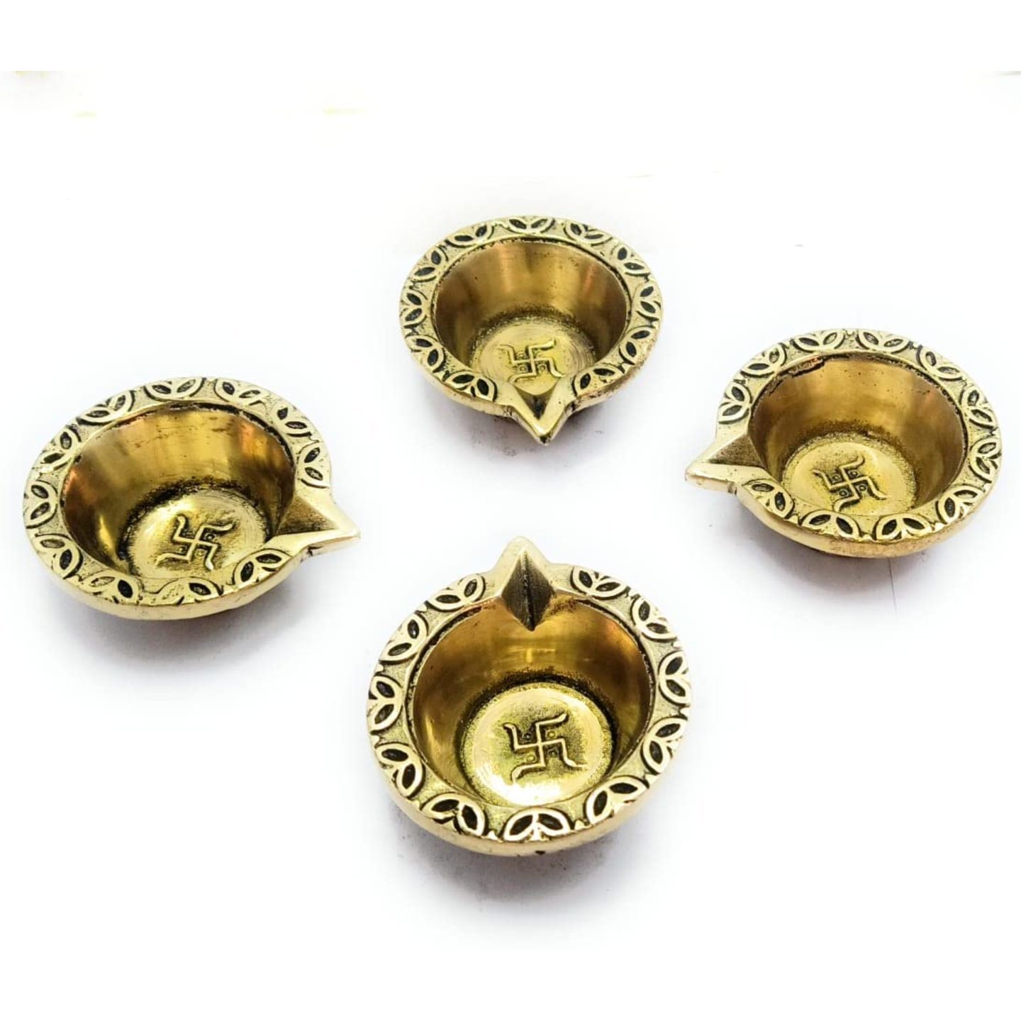 KE - 155 Brass SWASTIK DEEP DEEPAM