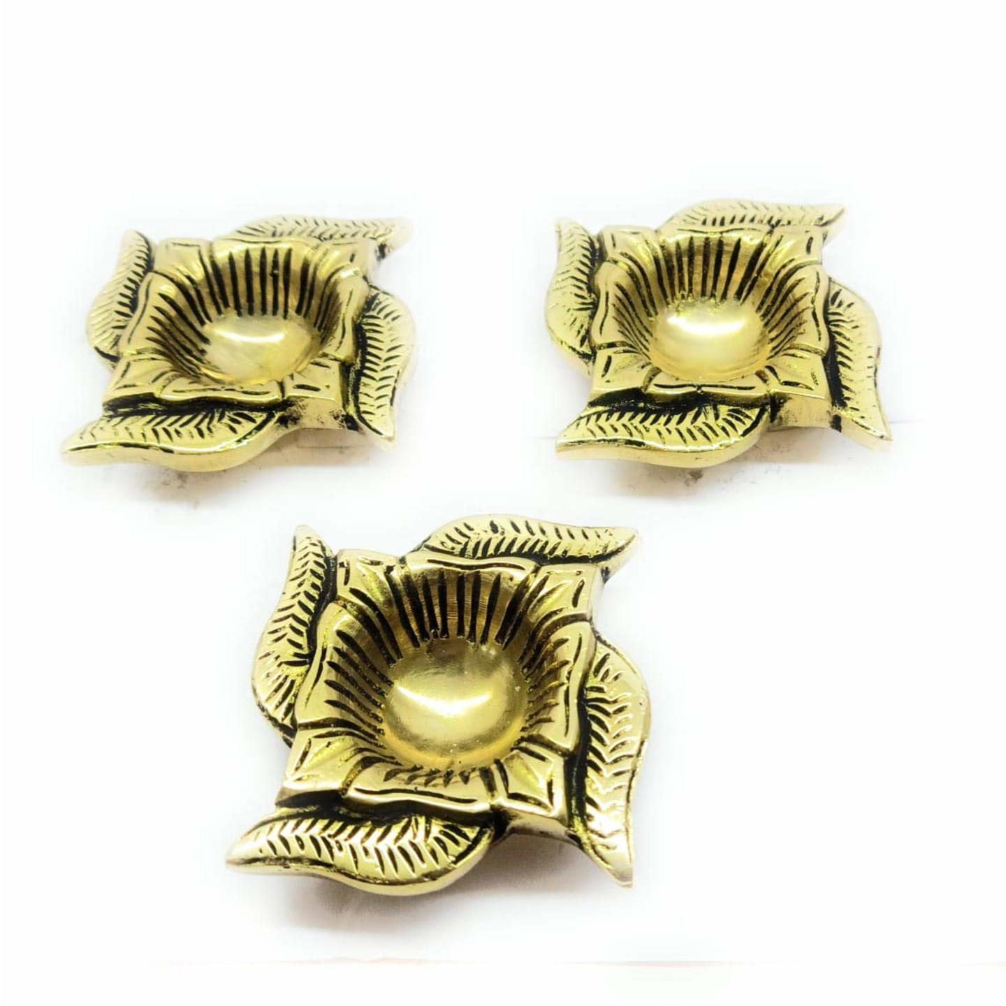 Brass Swastik DeepamSet of 3