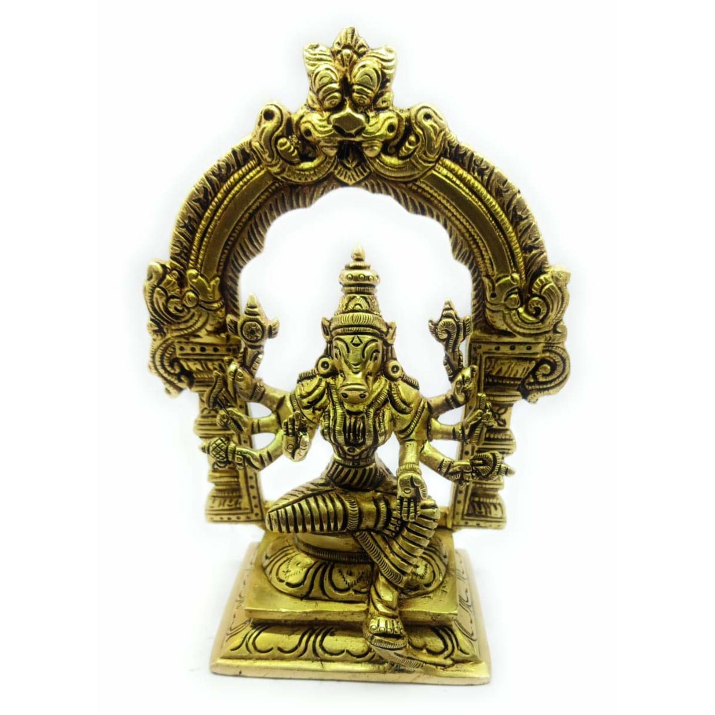 BRASS VARAHI AMMAN STATUE - 16 cm