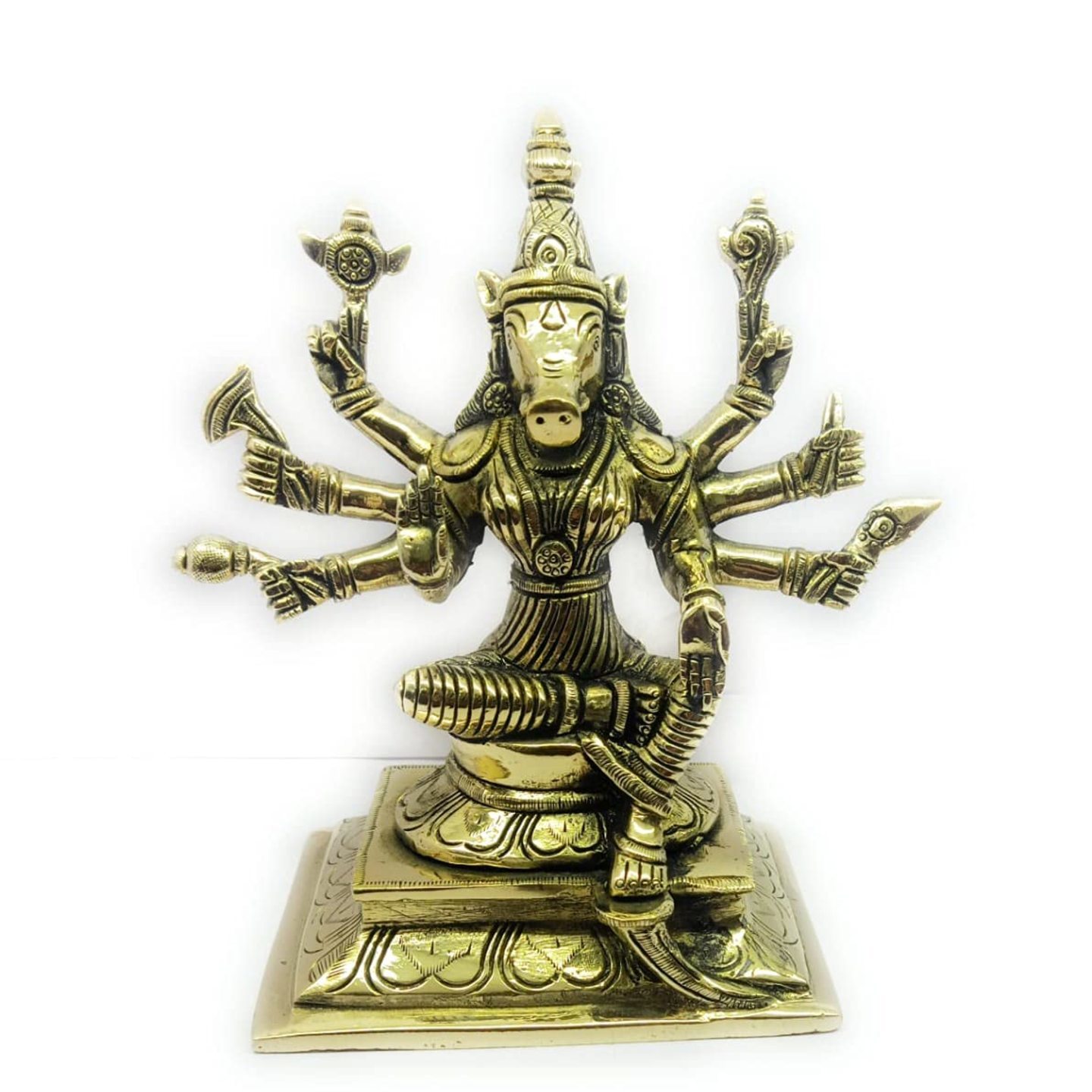 KE - 123 BRASS VARAHI STATUE 7"