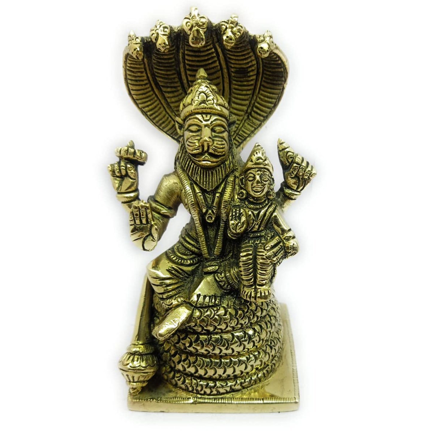 KE - 131 BRASS LAKSHMI NARASIMHA STATUE 