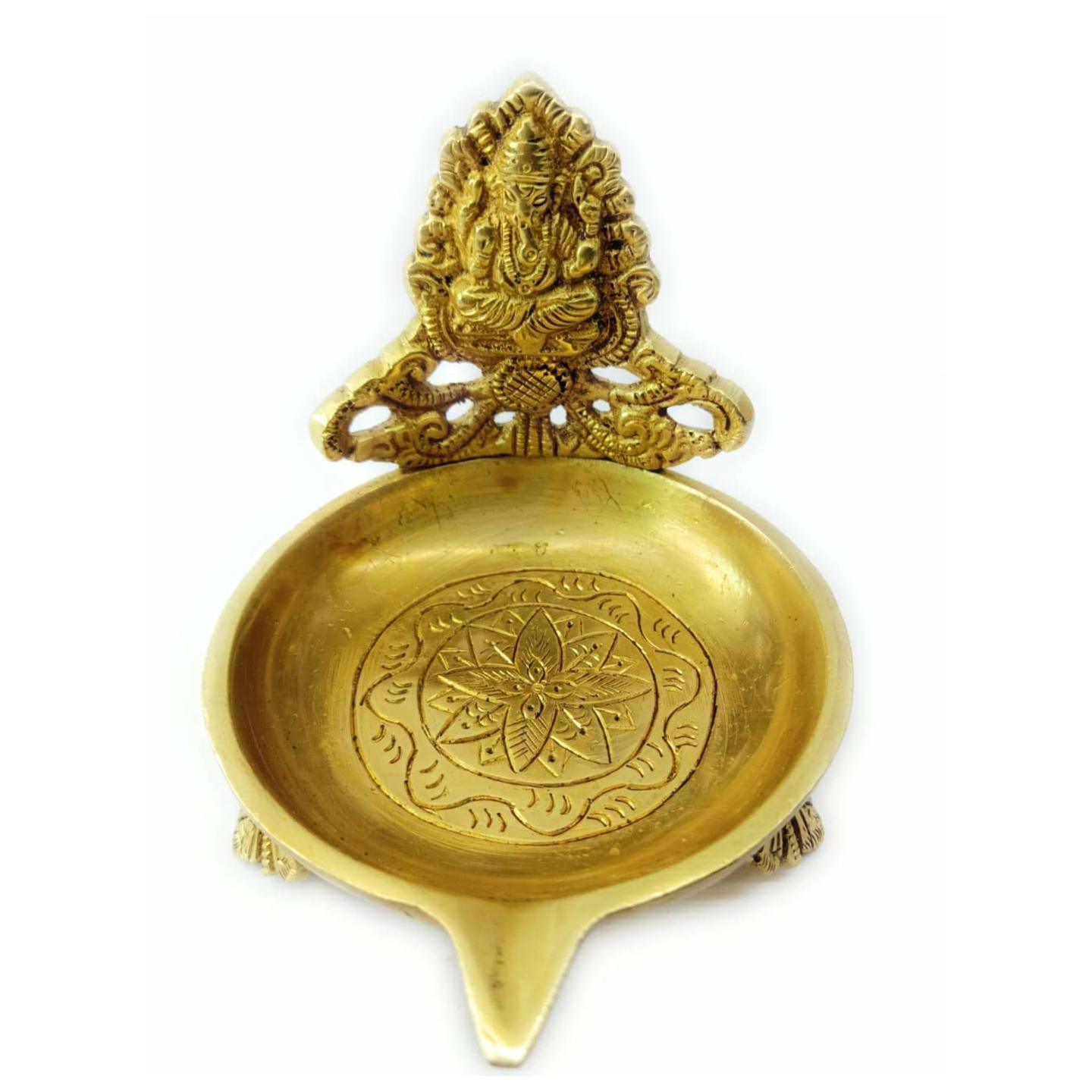 KE - 168 BRASS GANESHA DIYA