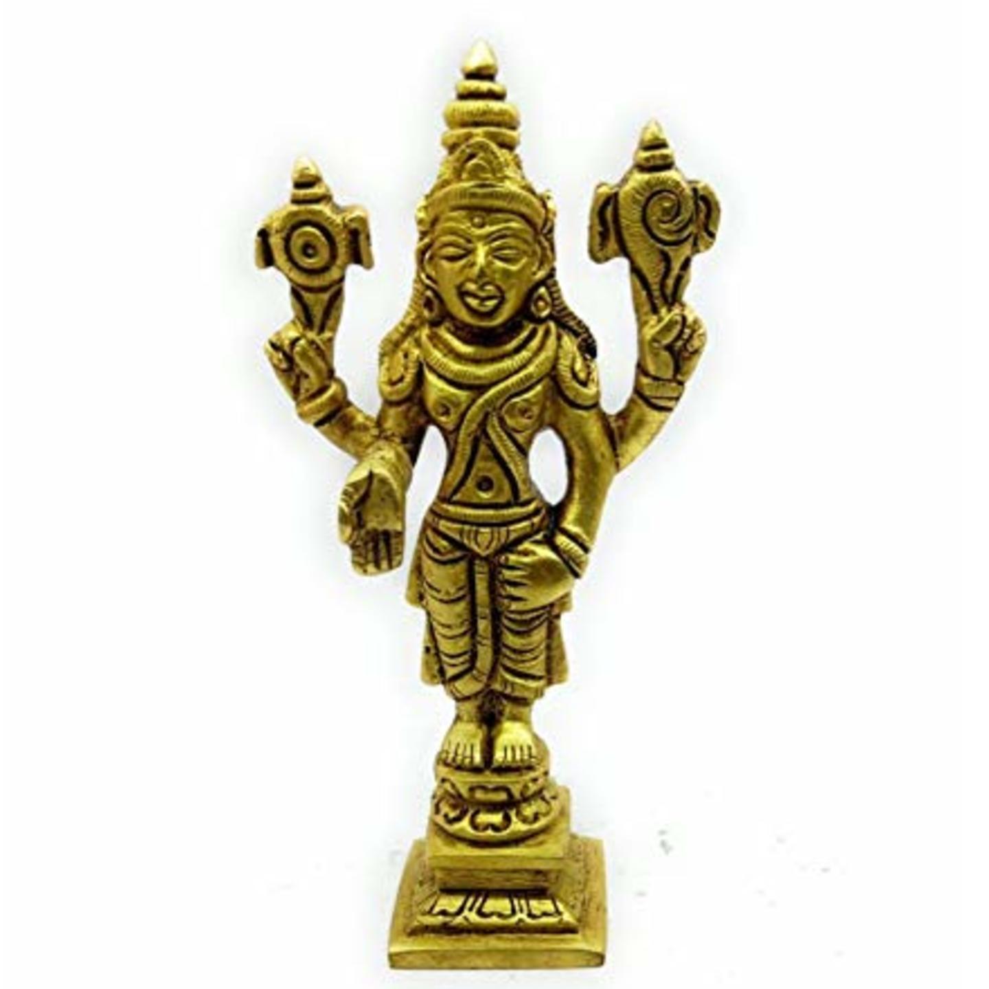 KE - 141 Vishnu Brass Statue Brand RAMA METAL
