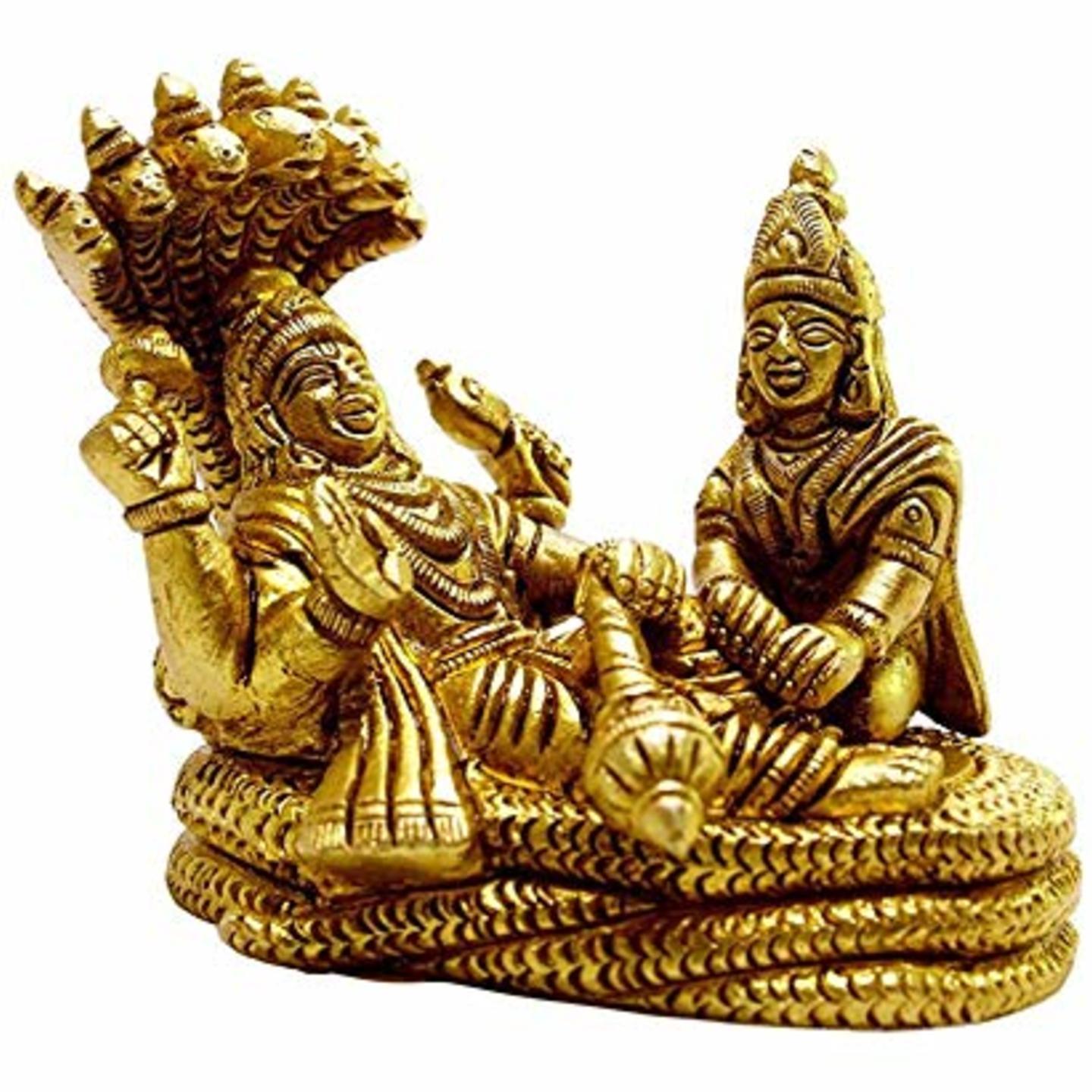 KE - 130 Brass Vishnu Lakshmi Statue
