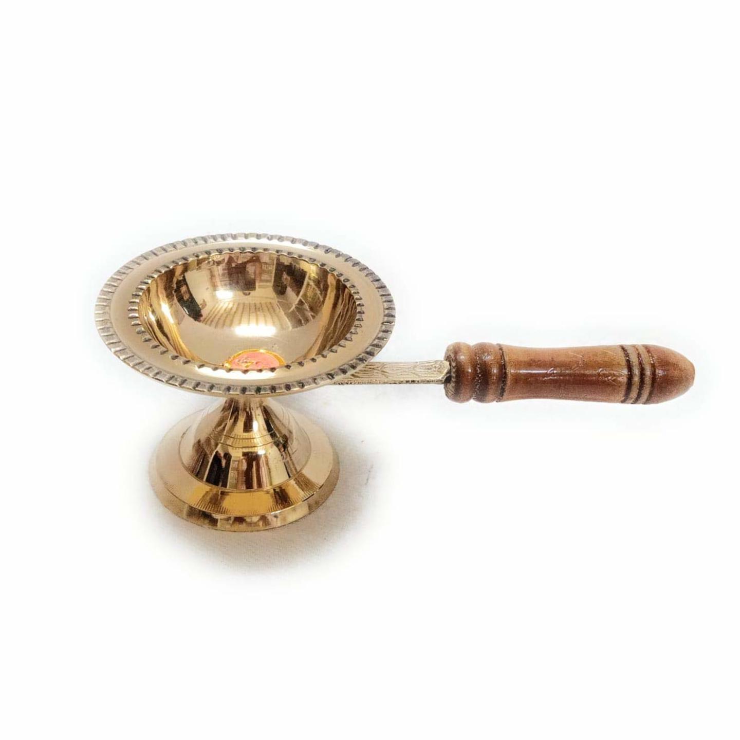 Brass Wooden Dhoop Stand