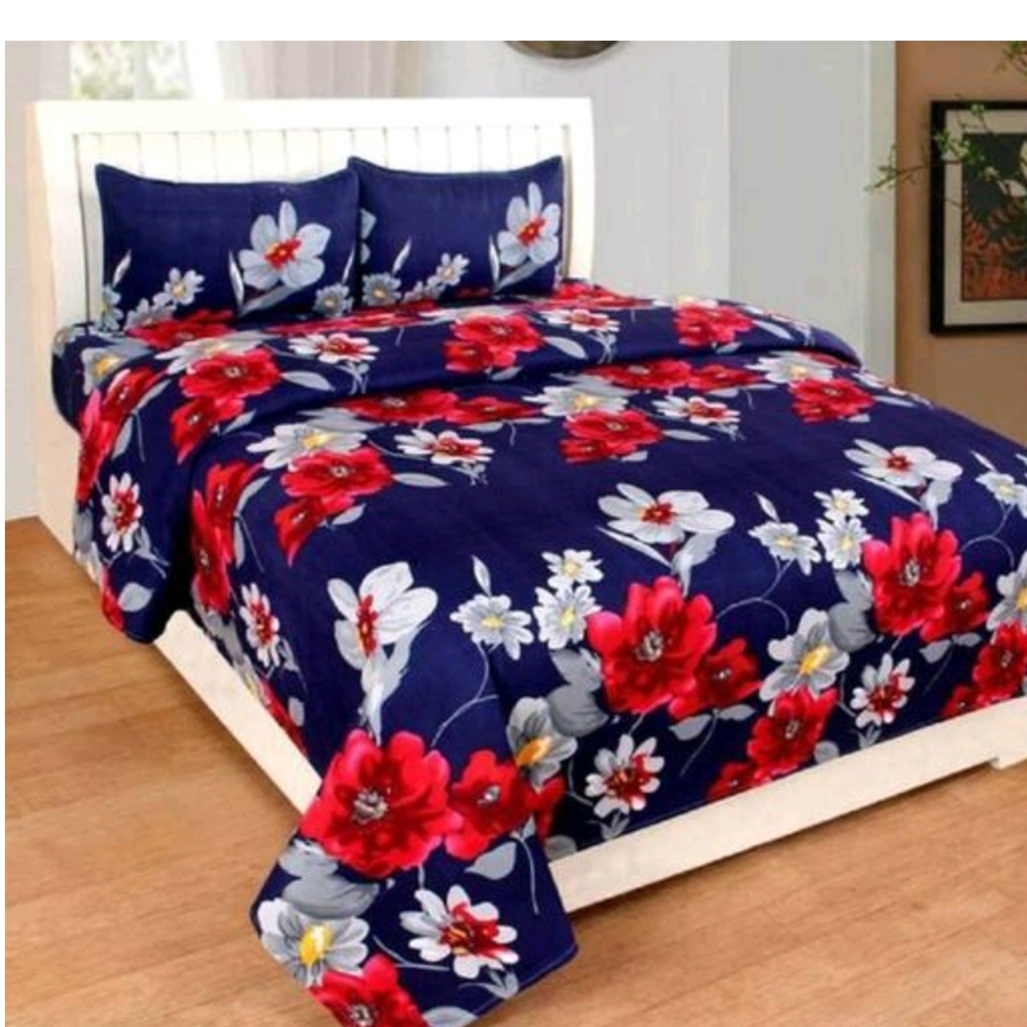 Designer Microfiber Double Bedsheet