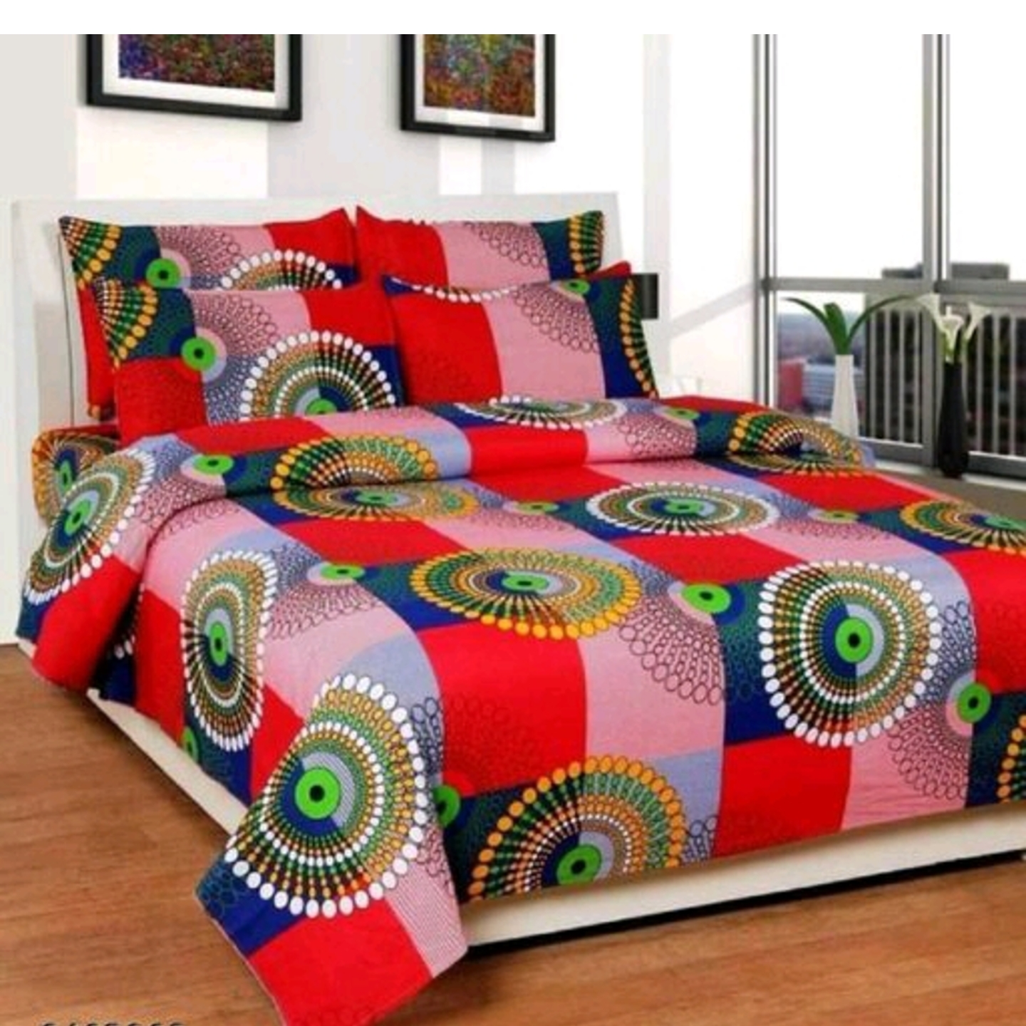 Trendy Cotton 100 x 90 Double Queen Bed Sheet 