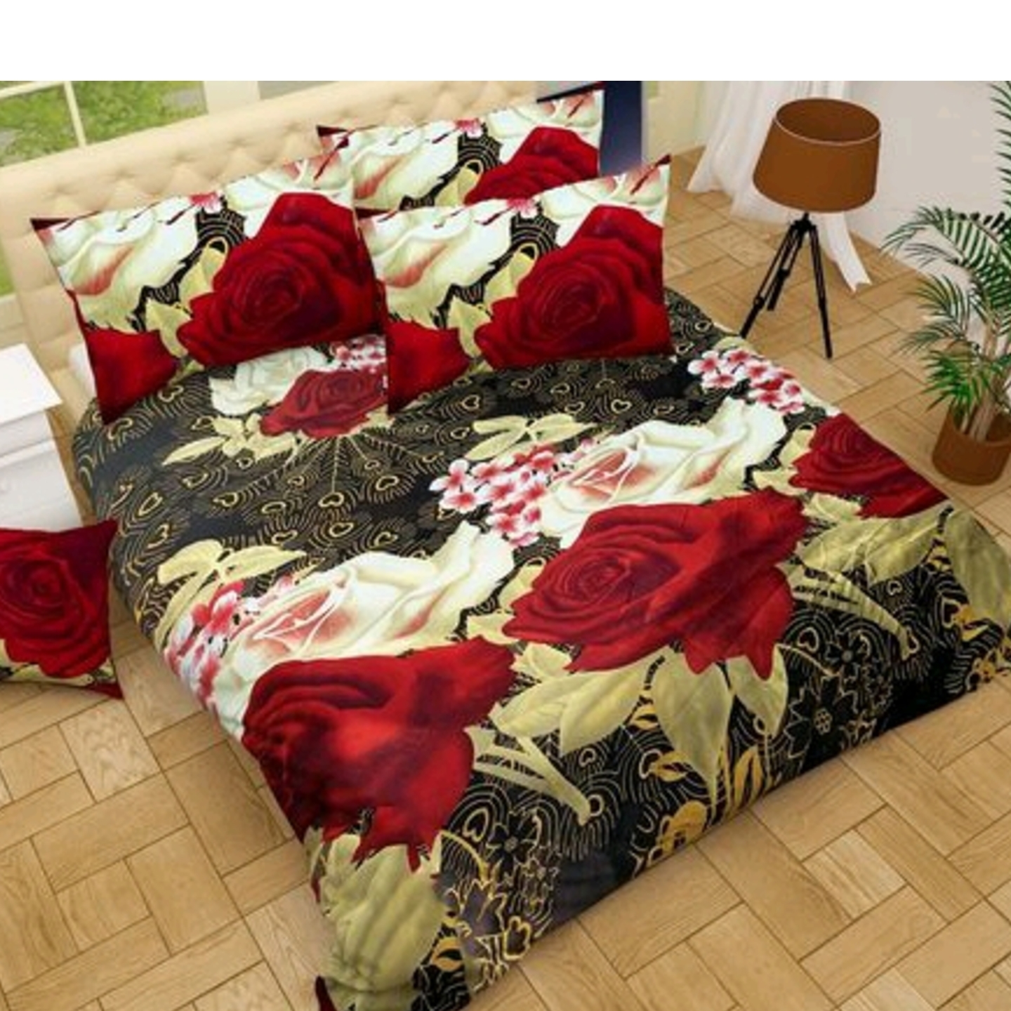 Designer Microfiber Double Bedsheet