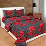 Trendy Cotton 100 x 90 Double Queen Bed Sheet 