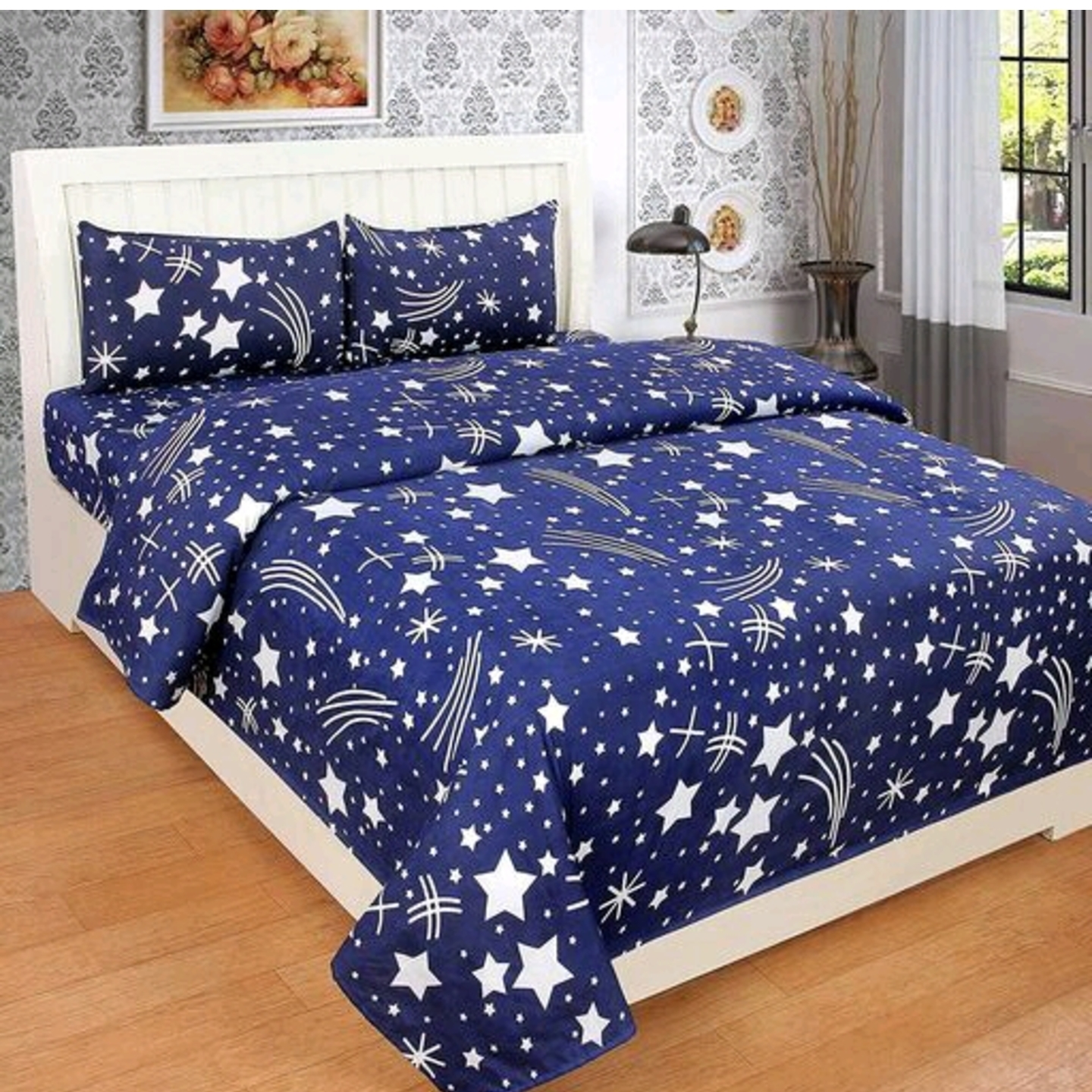 Designer Microfiber Double Bedsheet