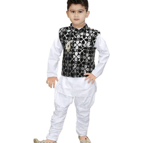 White Kurta with Pyjama With set for boys
