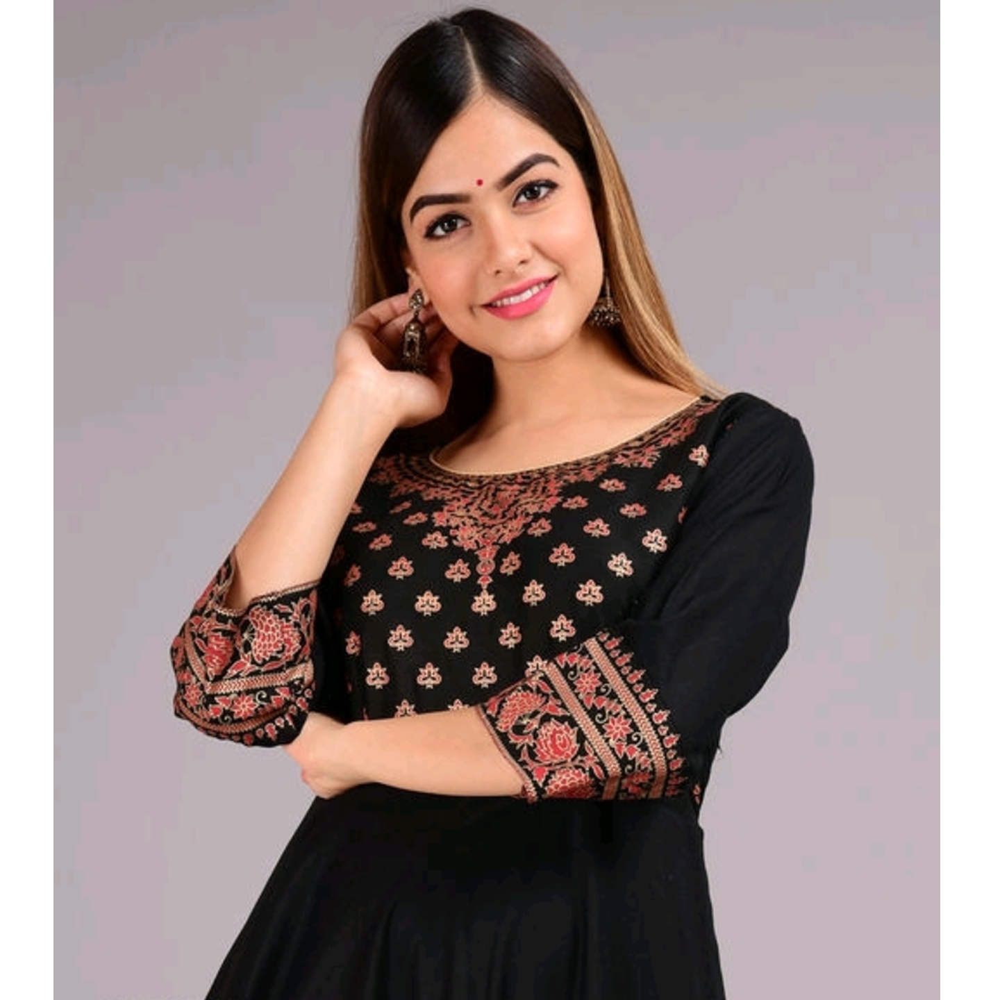 Designer Anarkali printed kurti