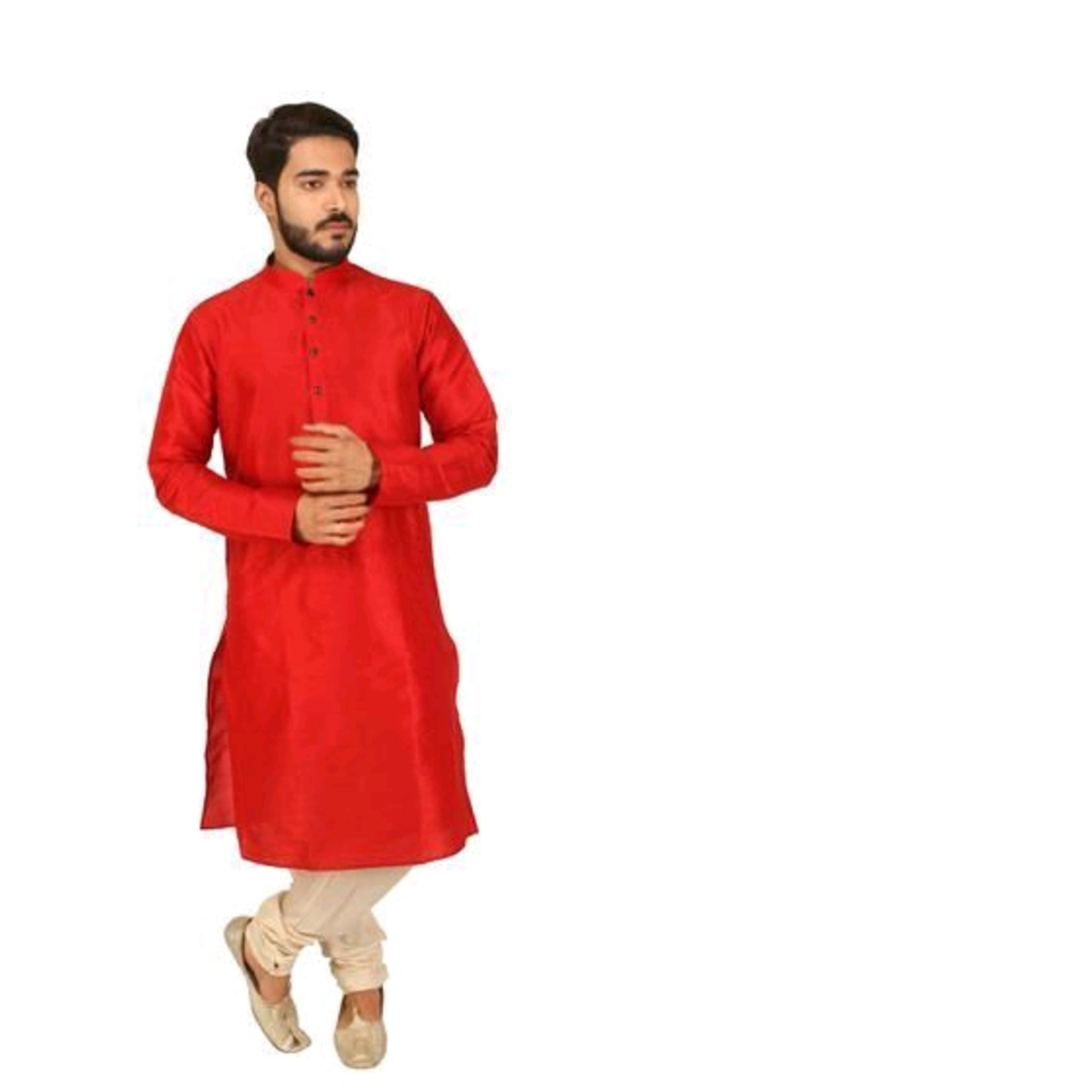 Ethnic Cotton Silk Mens Kurta Set