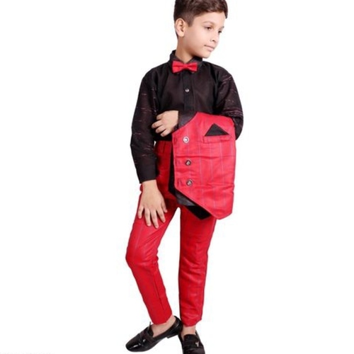 Ethnic Wear Kids Party/Casual Wear Clothing Set: 3 Piece Suit 