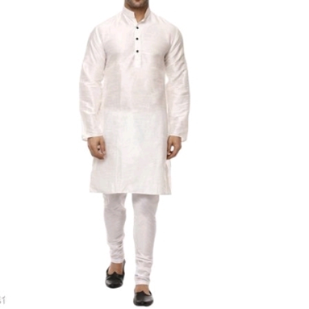 Trendy Dupion Raw Silk Mens Kurta Set