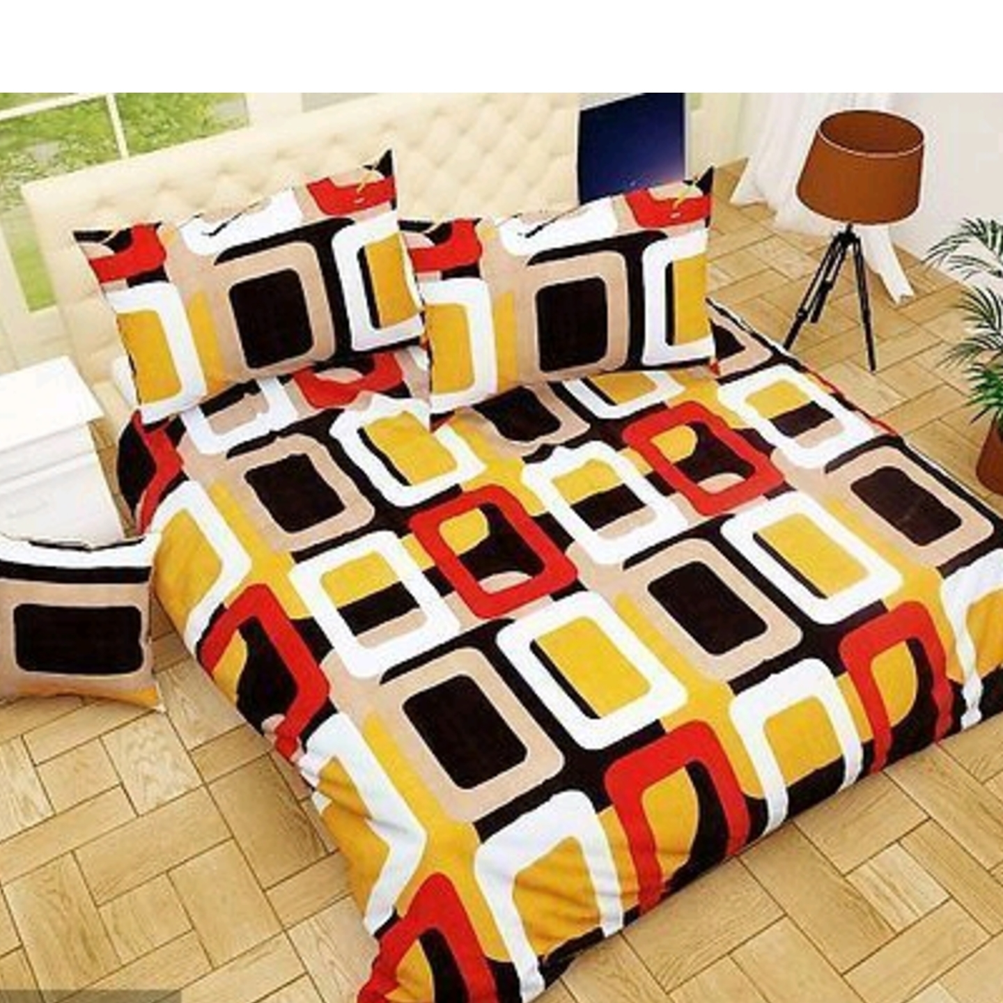 Designer Microfiber Double Bedsheet