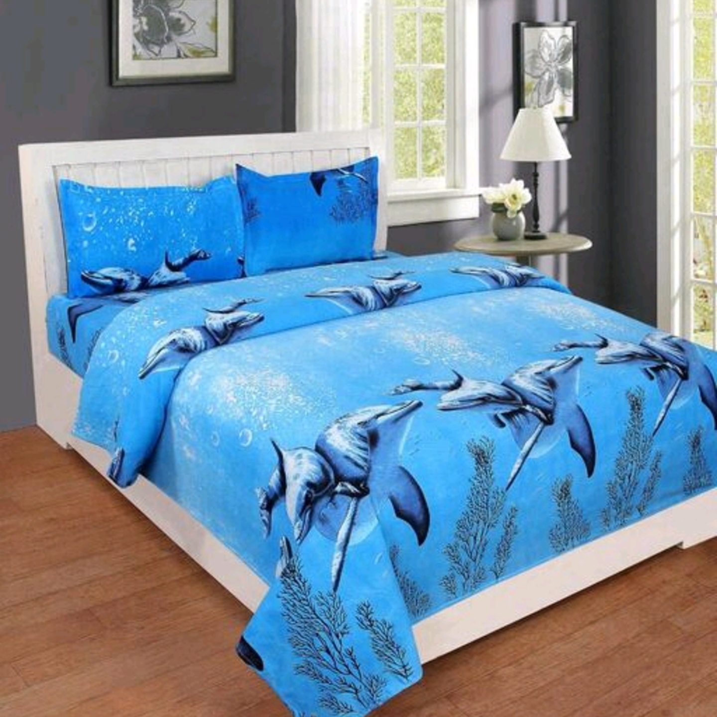 Designer Microfiber Double Bedsheet