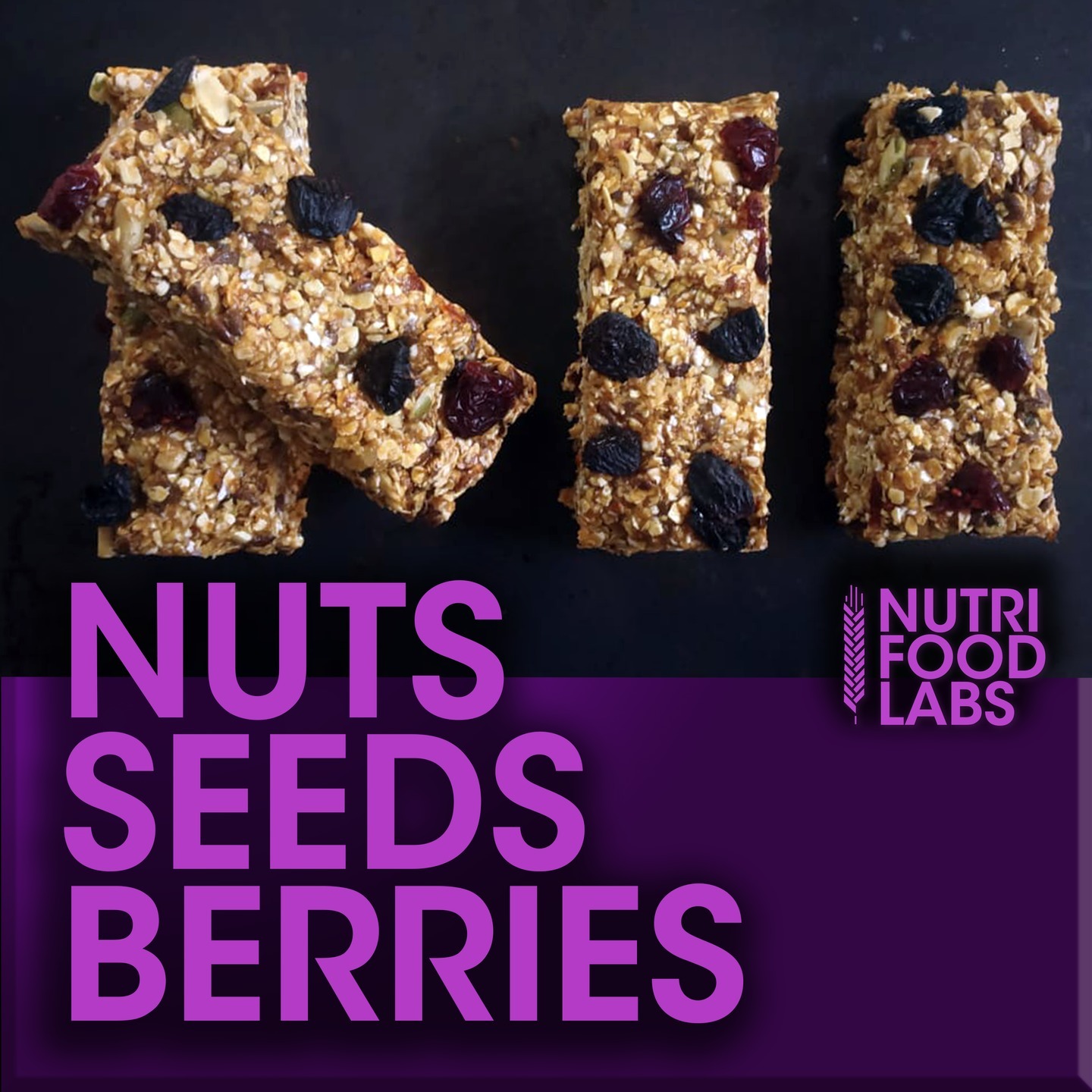 Granola Bar - Nuts Seeds & Berries - No Bake