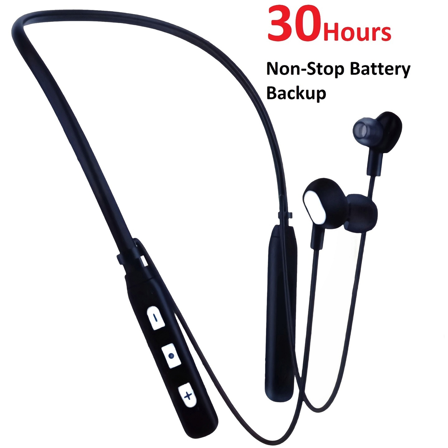 30 HOURS NON-STOP BATTERY BACKUP AND HIGH QUALITY Wireless Neckband With Mic