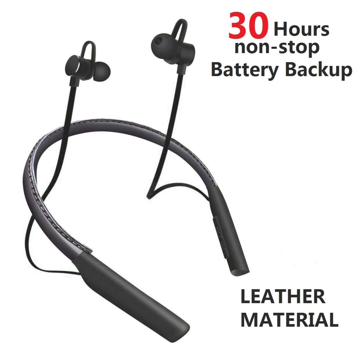 30 HOURS NON-STOP BATTERY BACKUP AND HIGH QUALITY Wireless Neckband With Mic