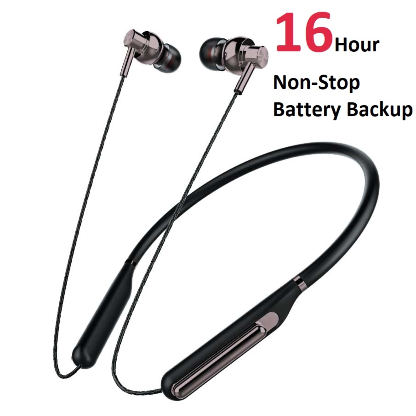 16 HOURS NON-STOP BATTERY BACKUP AND HIGH QUALITY Wireless Neckband With Mic