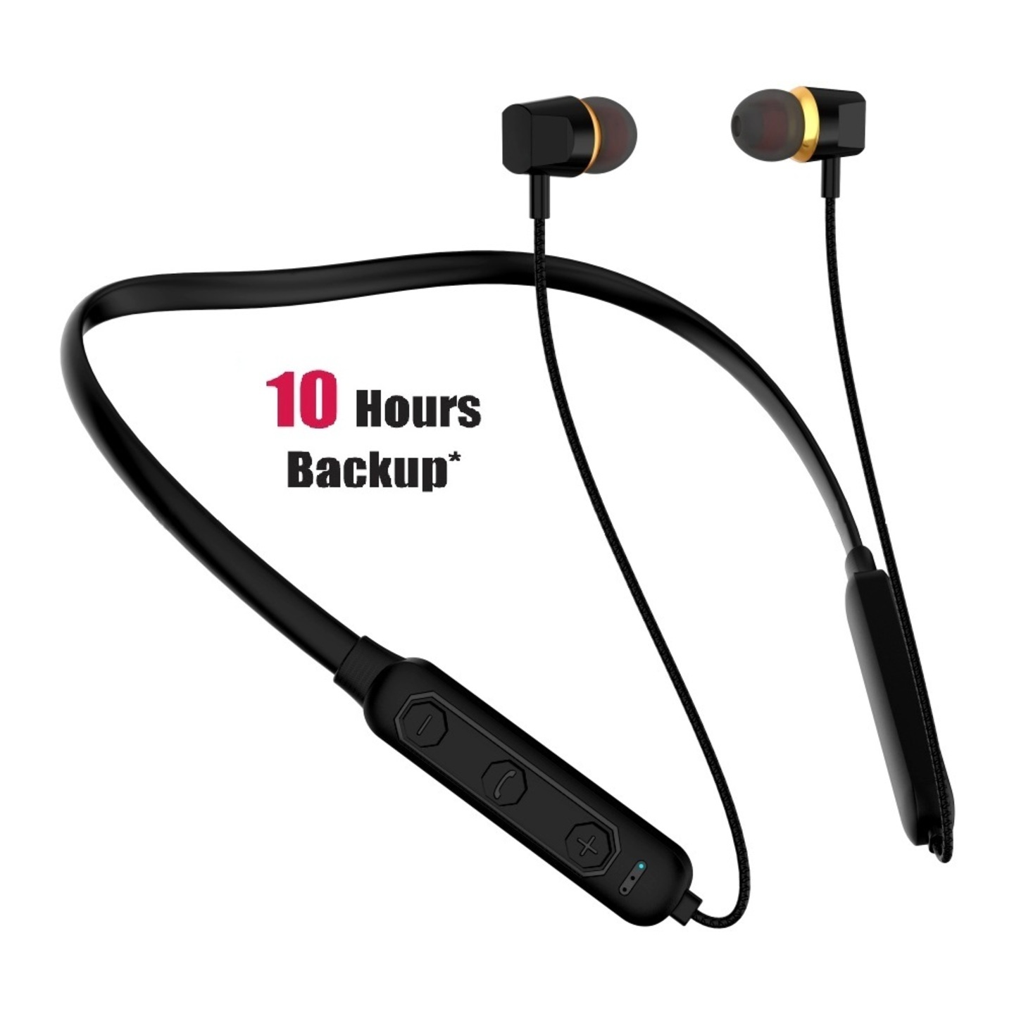 10 HOURS NON-STOP BATTERY BACKUP AND HIGH QUALITY Wireless Neckband With Mic