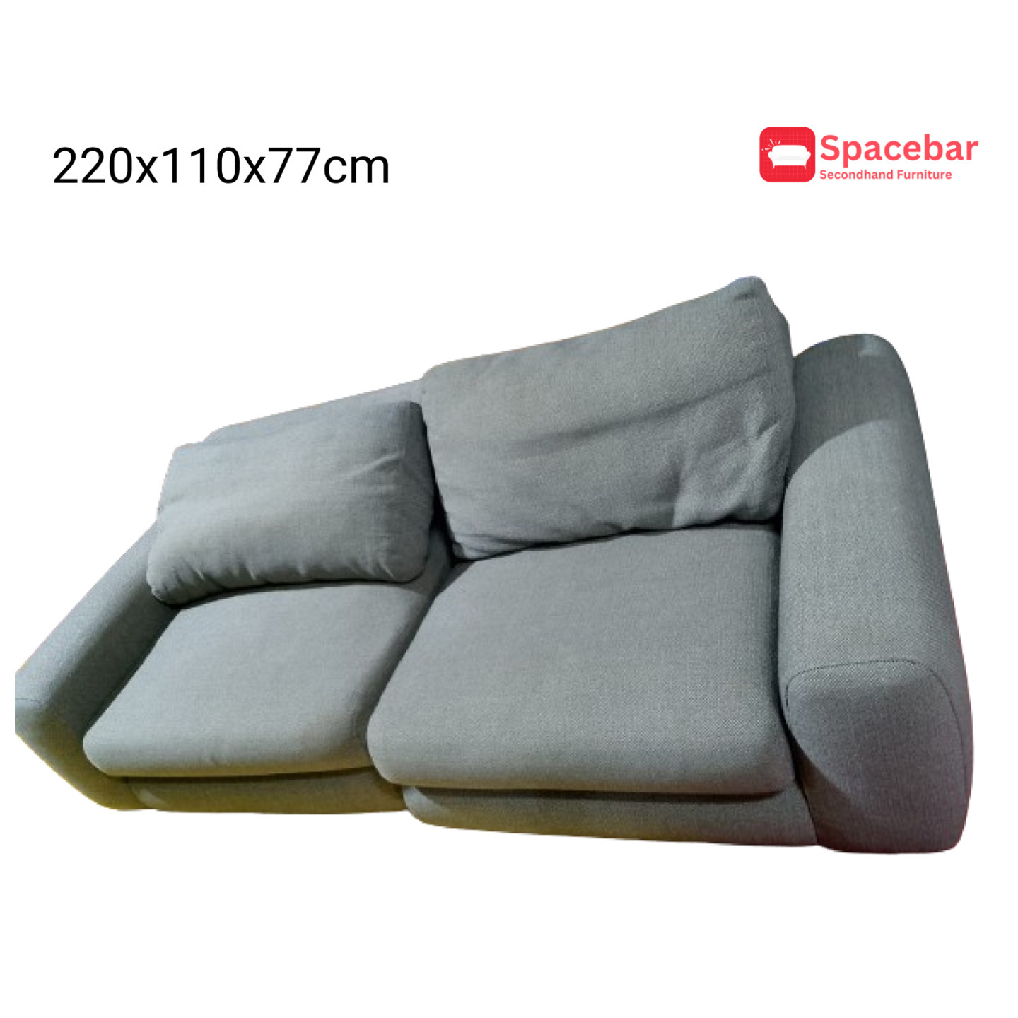 2 Seater Sofa Grey