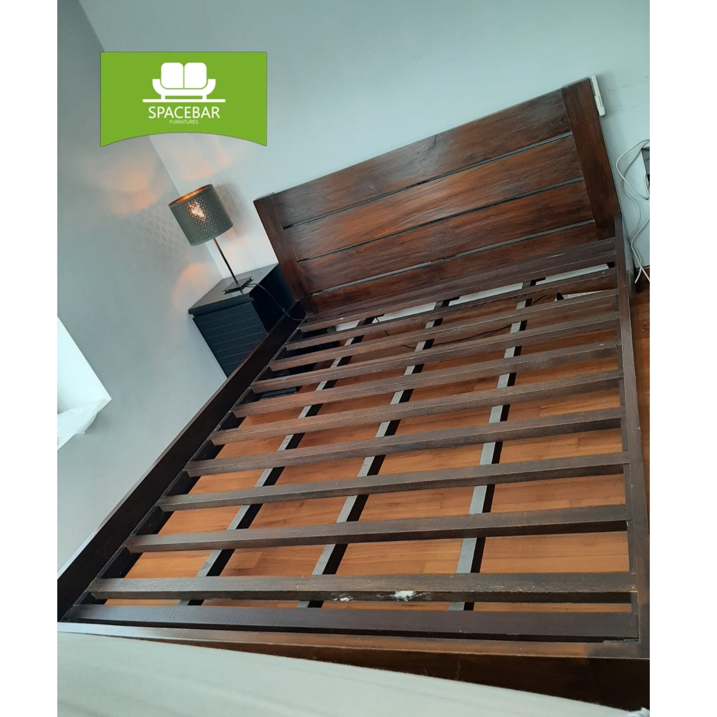 Solid Wood King Bed Frame