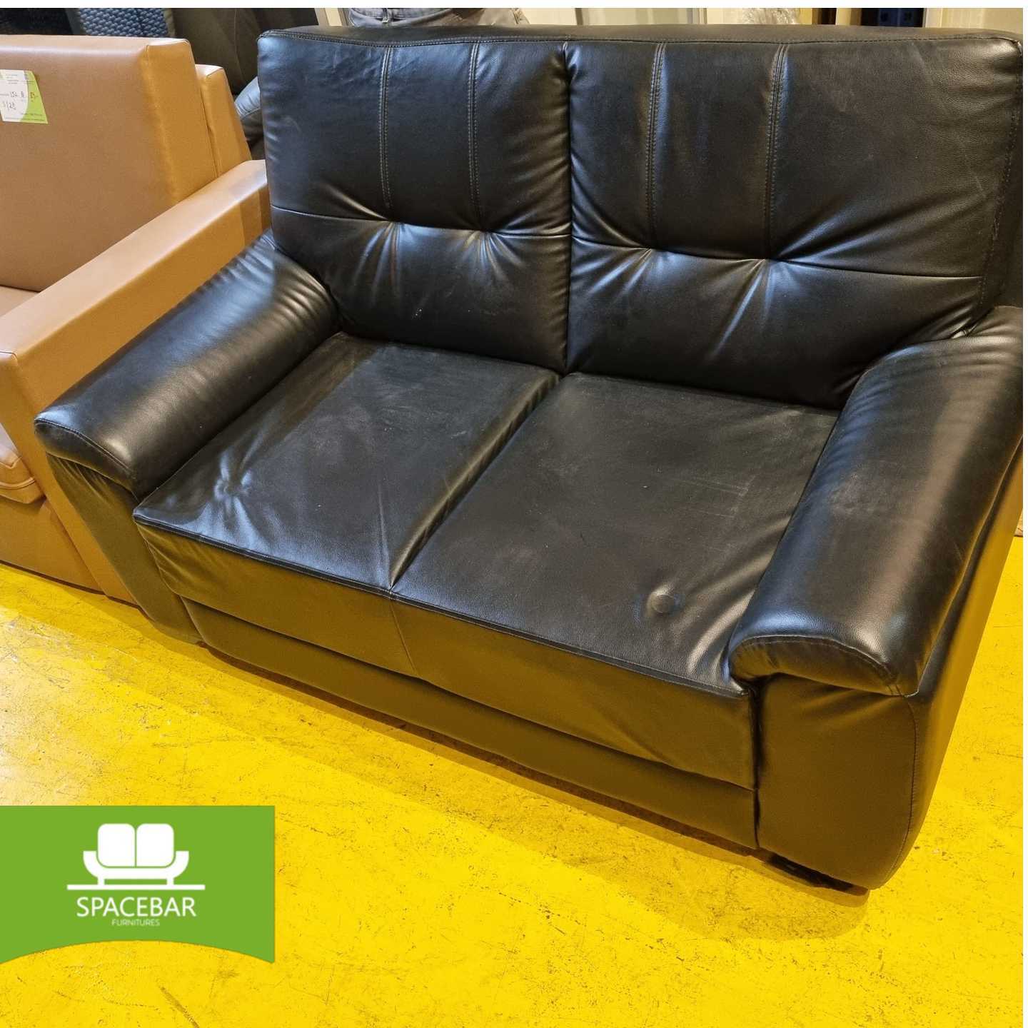 dark leather sofa