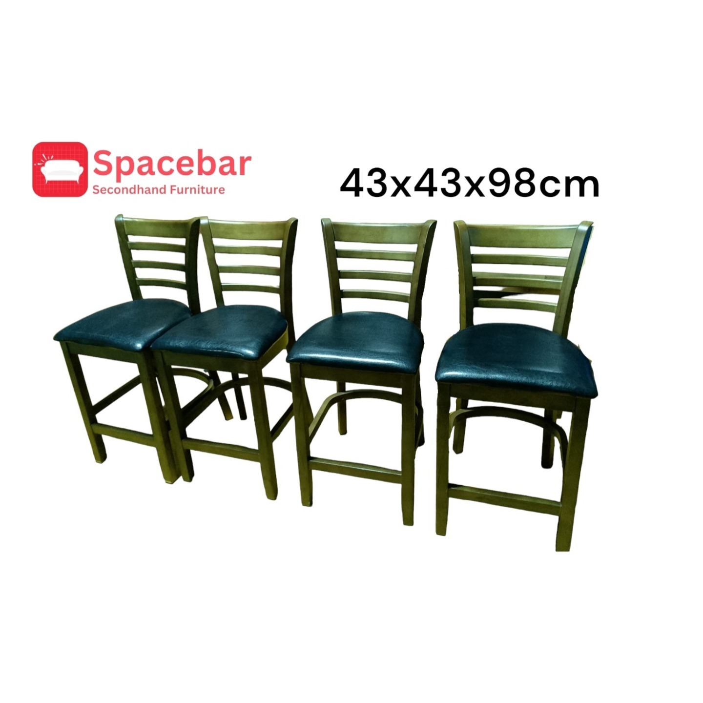 4x Leather Bar stool