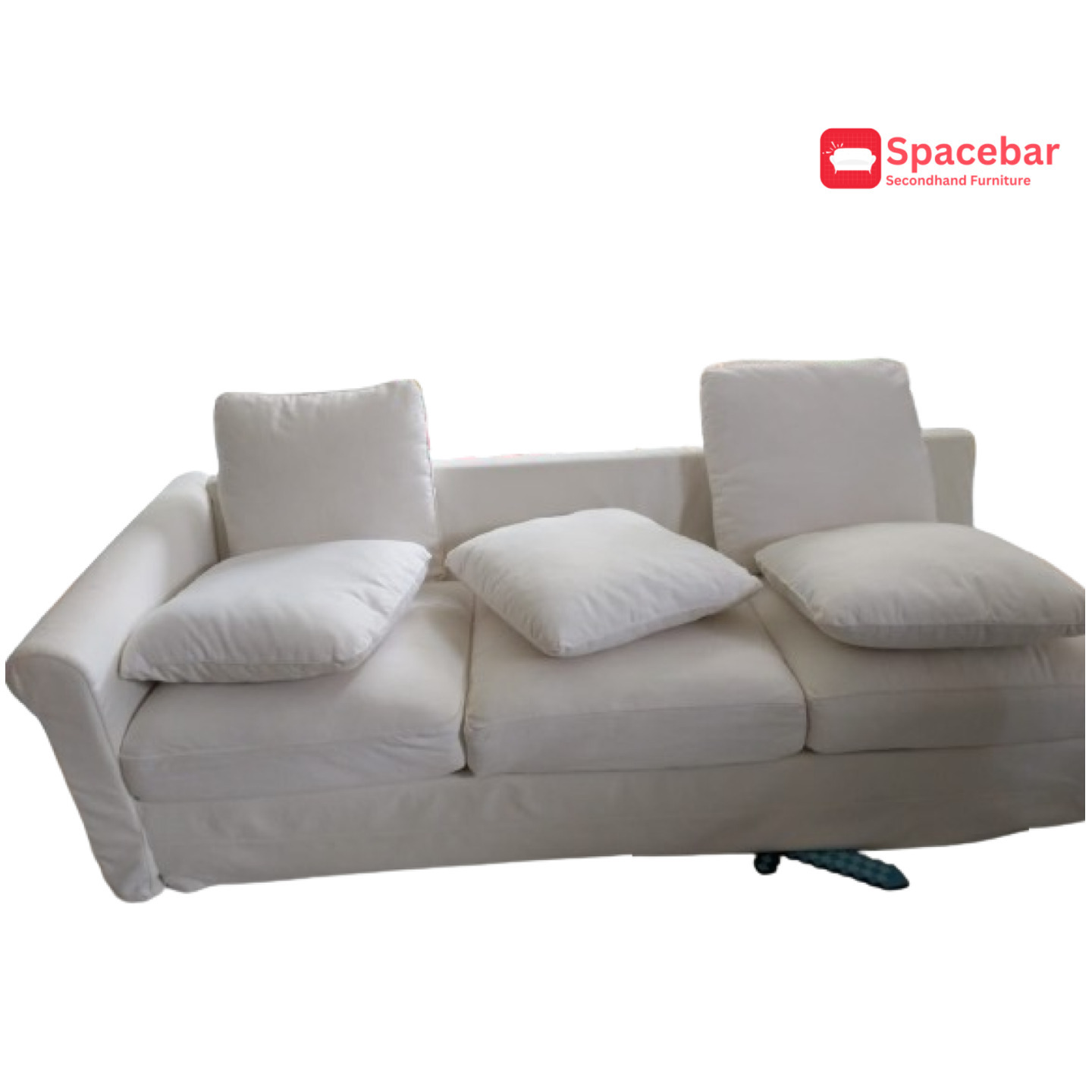 White Fabric Sofa   (241090)