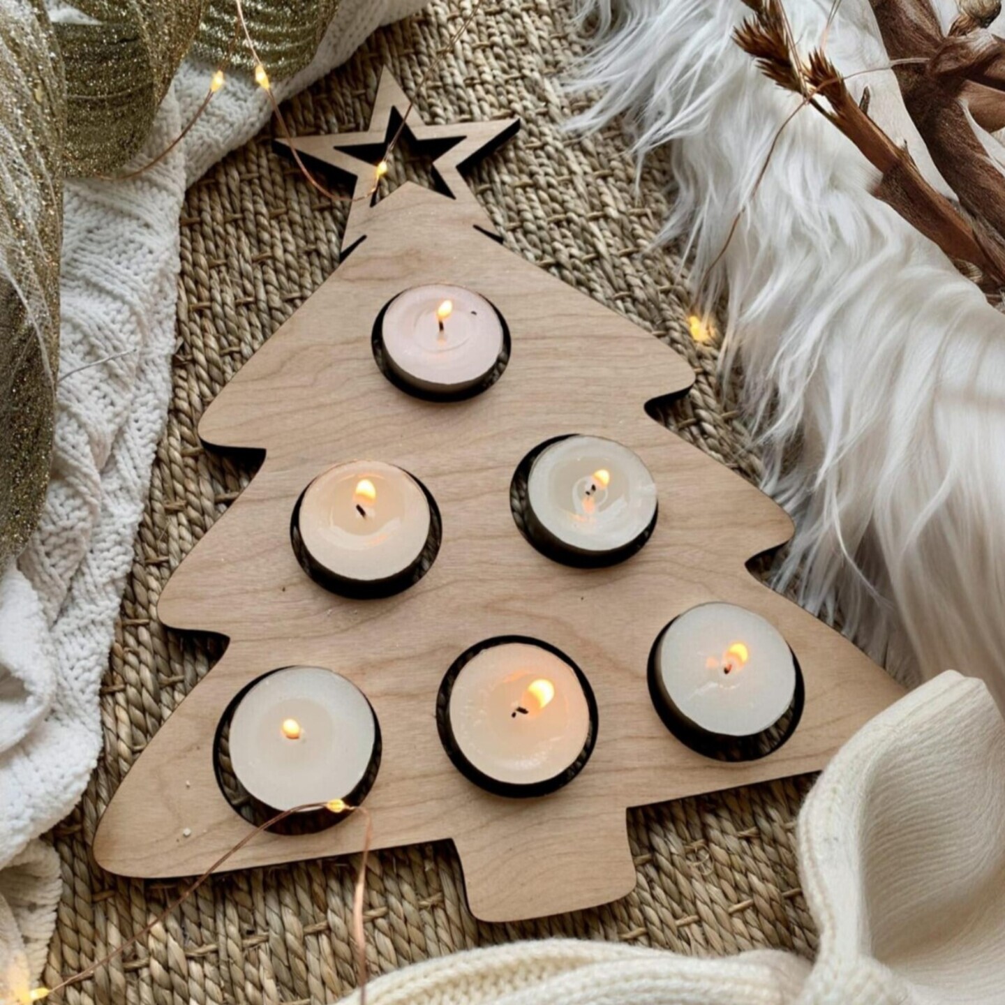 Christmas tree 5 Candle Holder