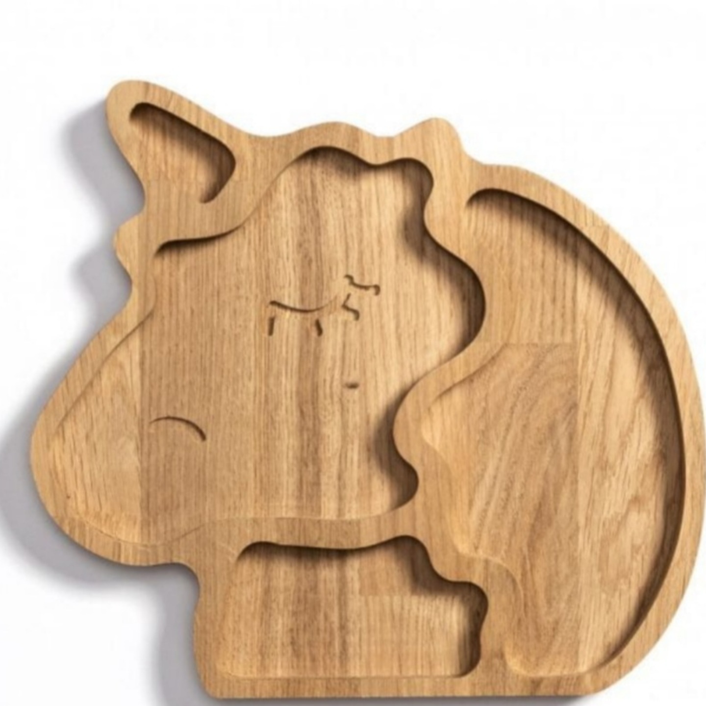 Wooden Unicorn Baby Plate
