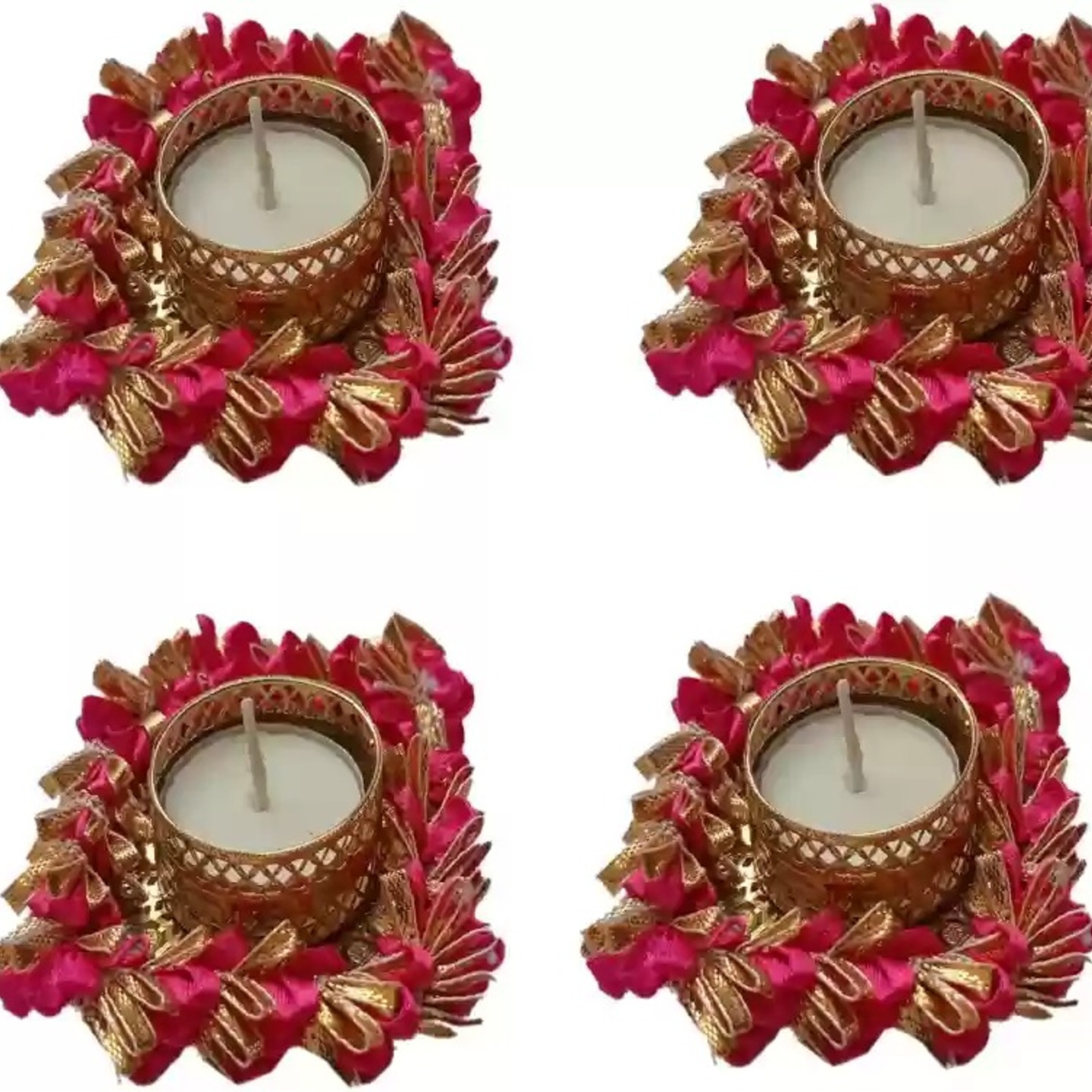 Round Designed Candle Holder PINK