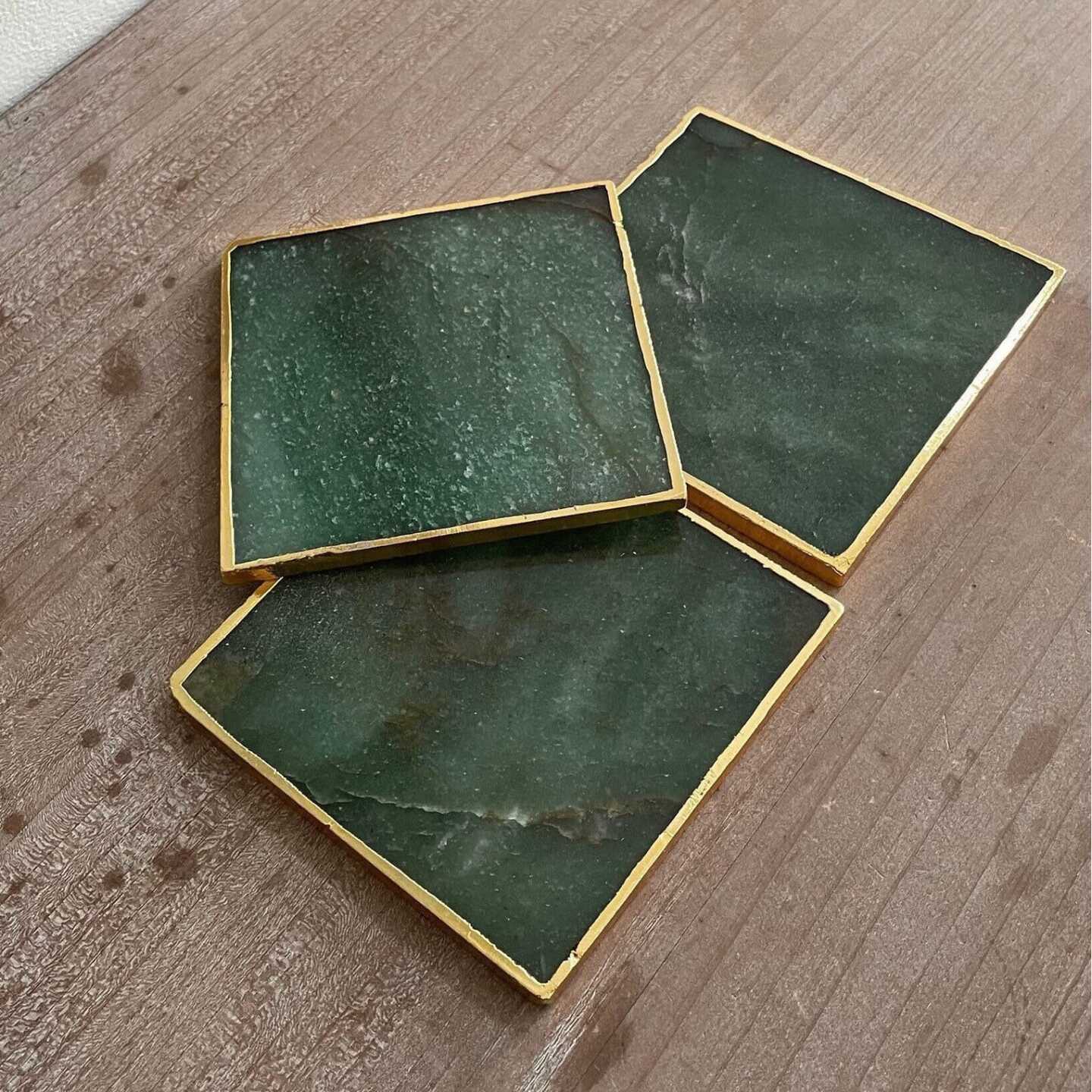 Green Marble Coaster