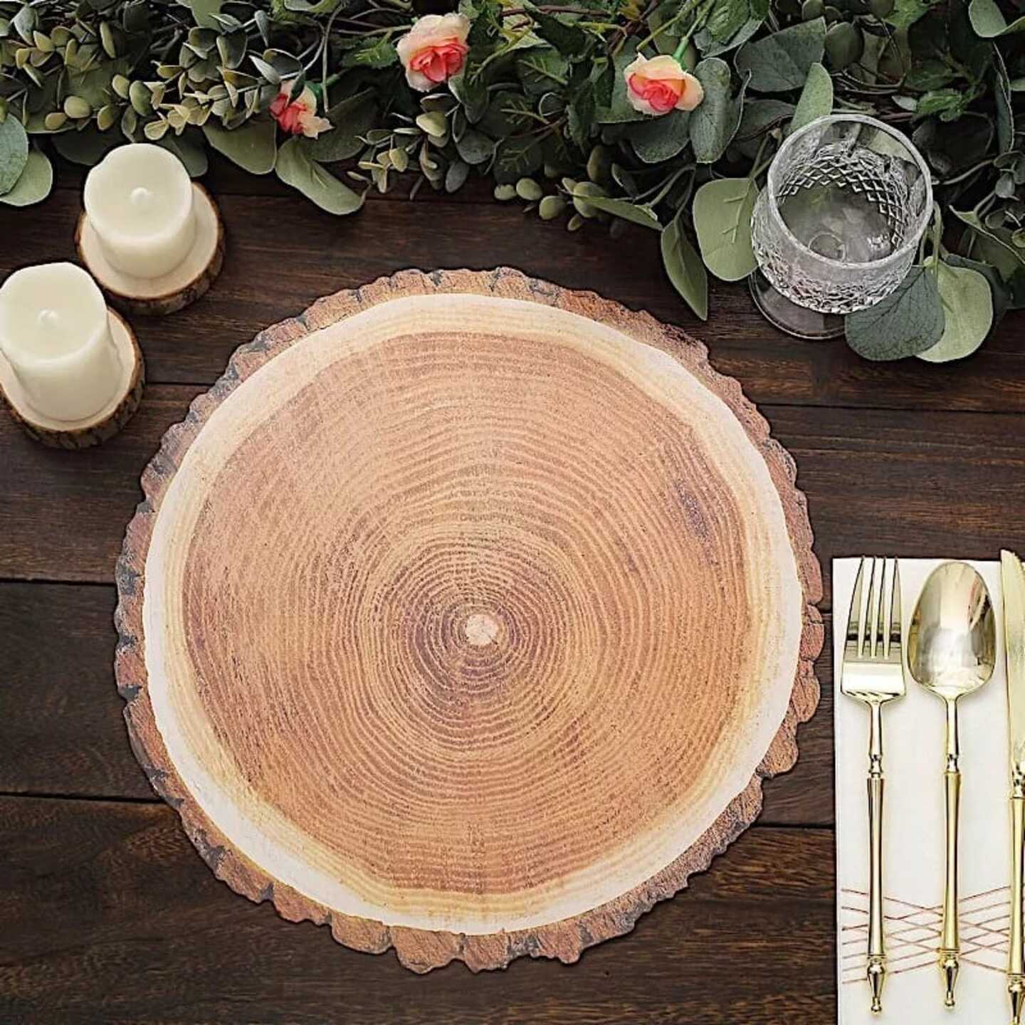 Wooden Natural Slice Platter