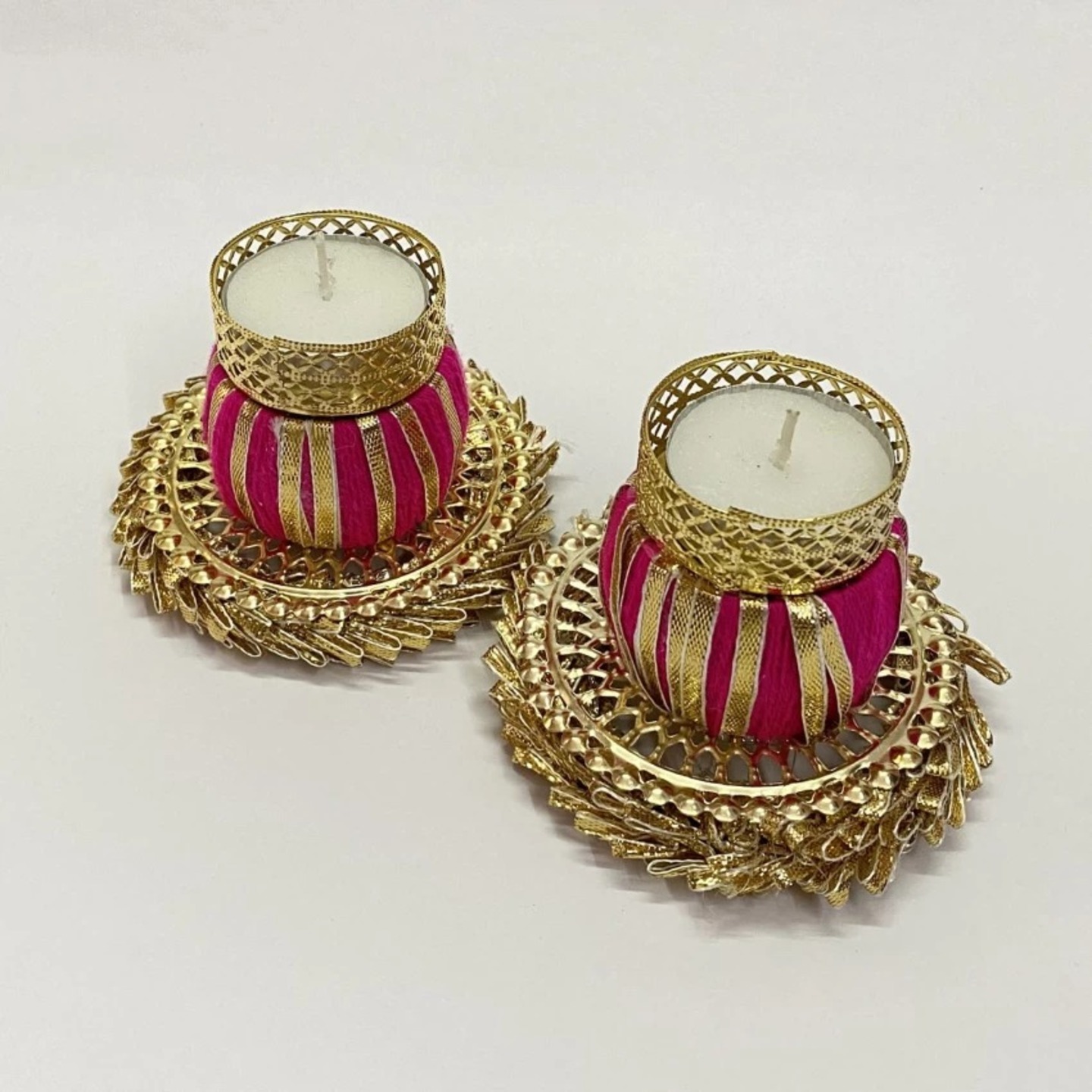 Drum Candle Holder PINK