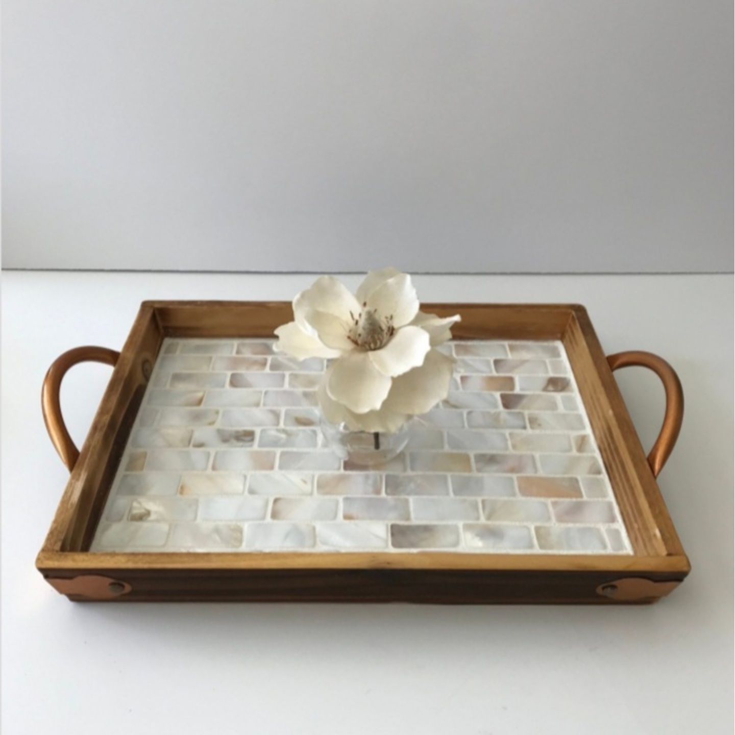 Wooden MOP Inlay Tray