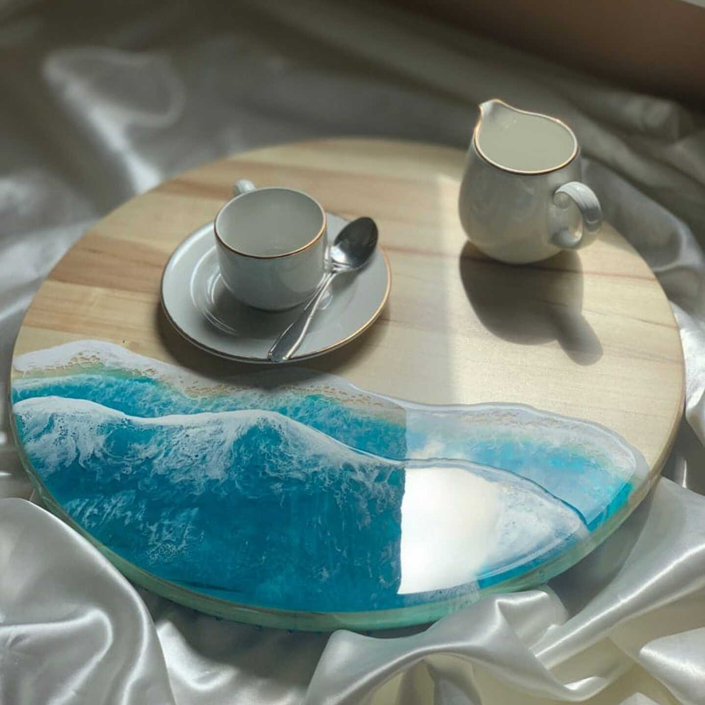 Epoxy Resin Art Plate Round