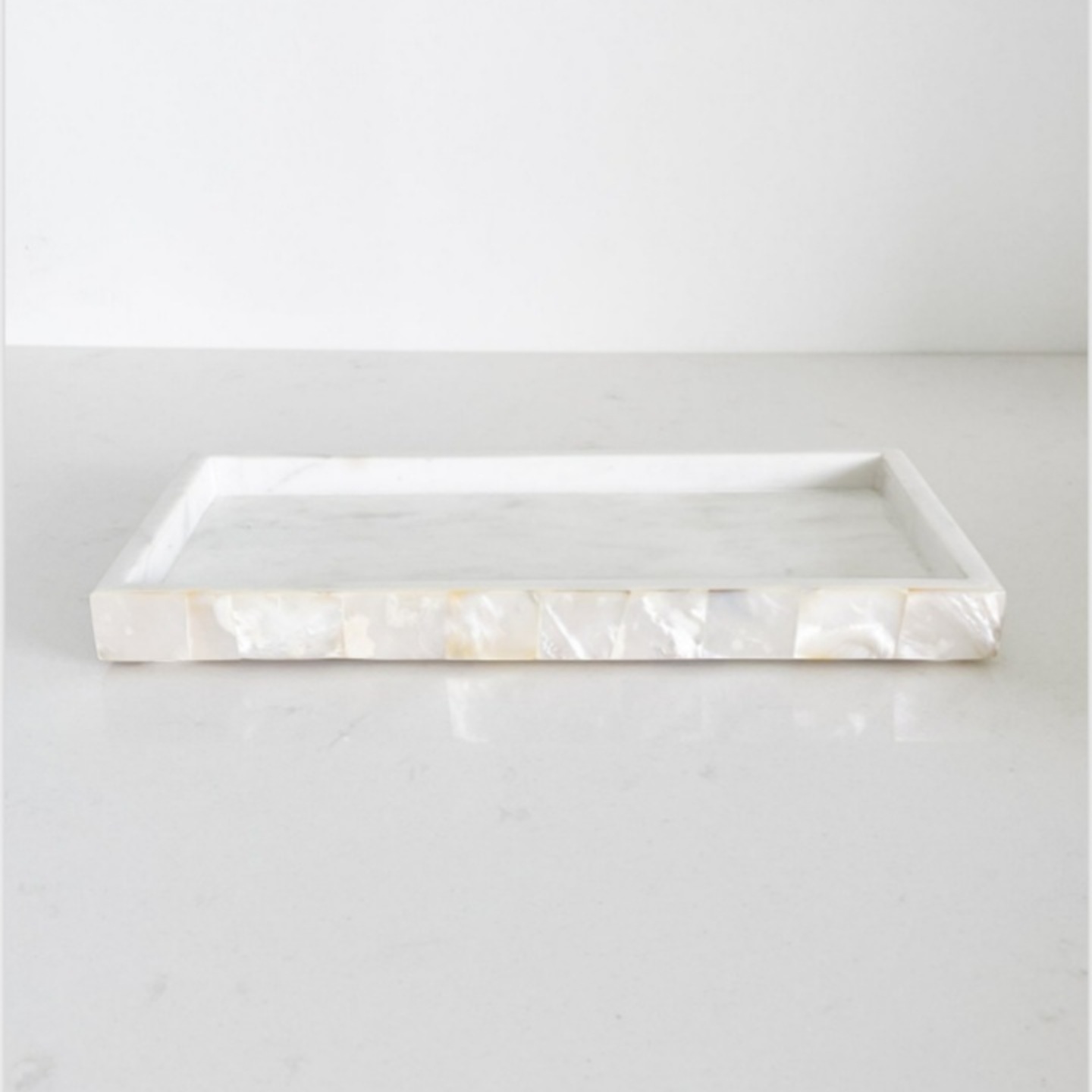 Mother of Pearl Inlay Tray (White)