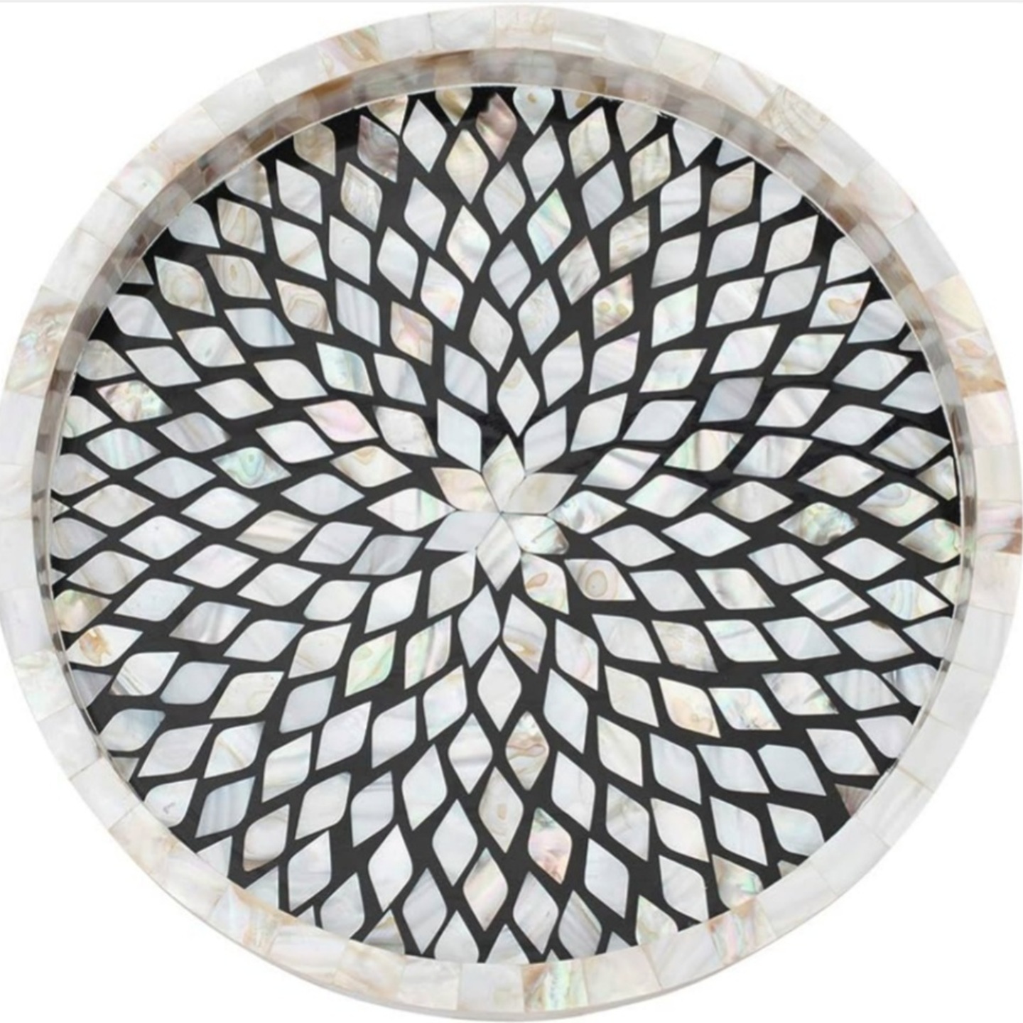 Round MOP Inlay Tray