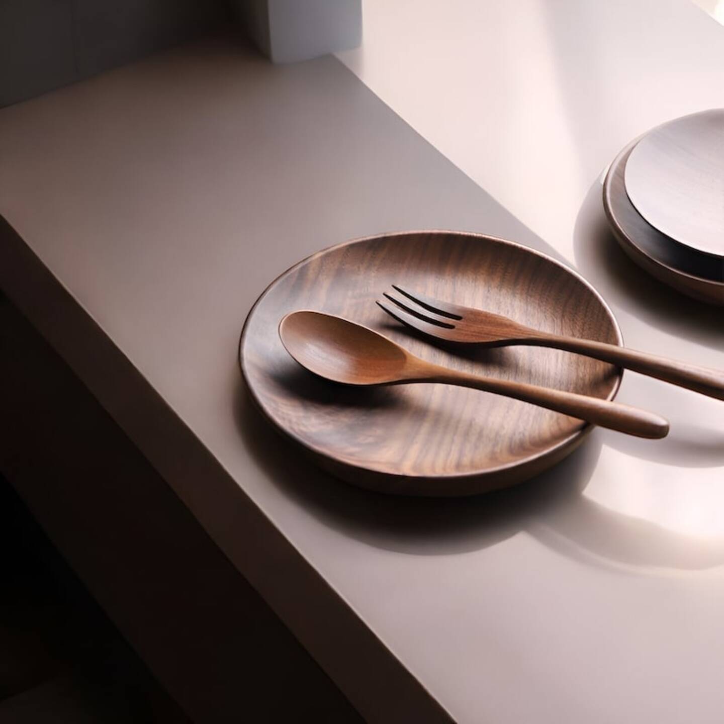 Acacia Wood Plate Round