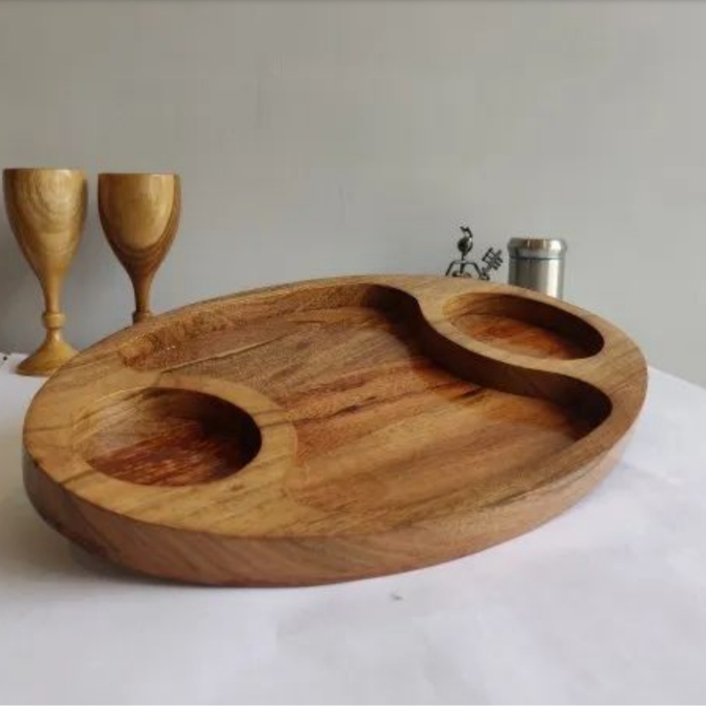Wooden Oval Platter