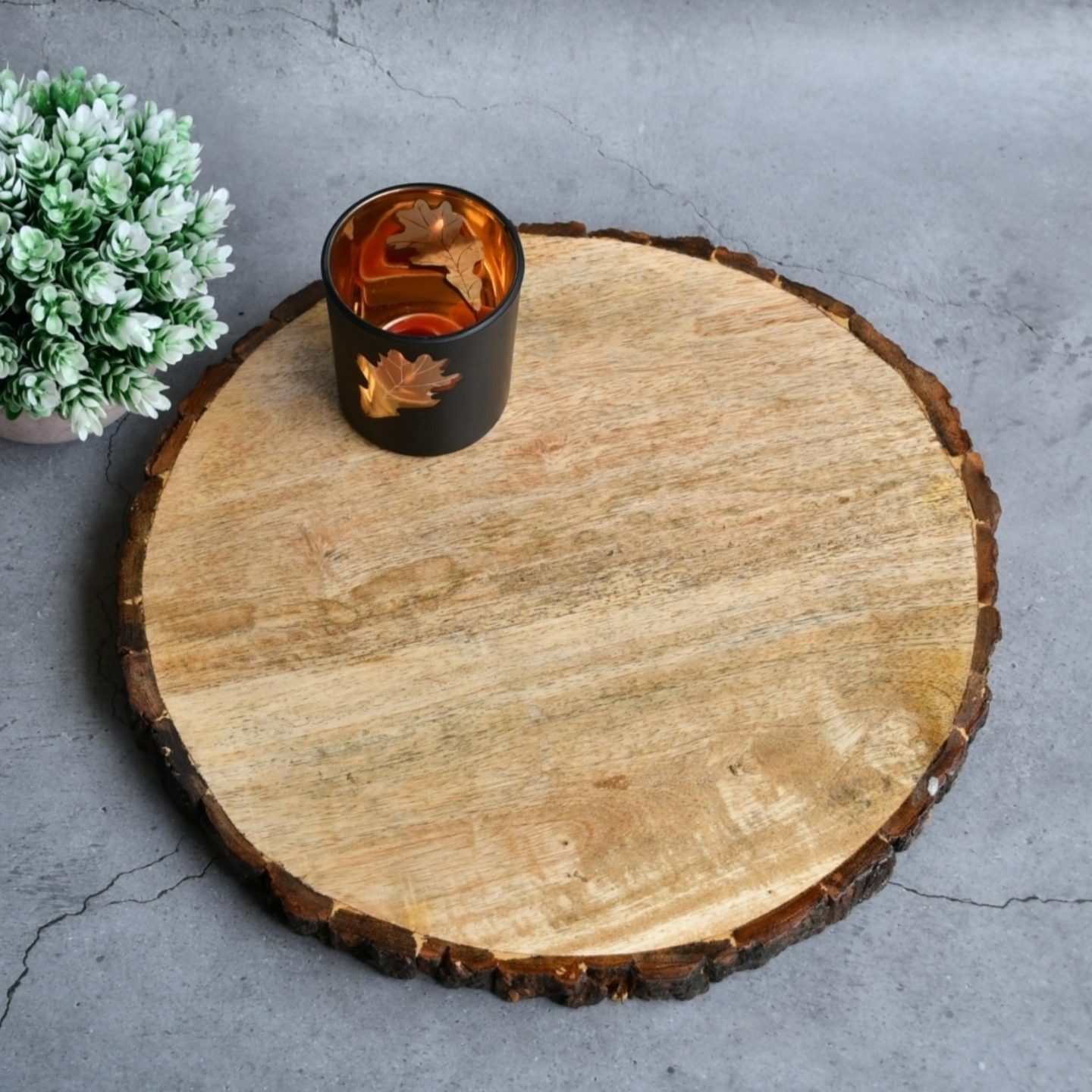 Wooden Bark Platter