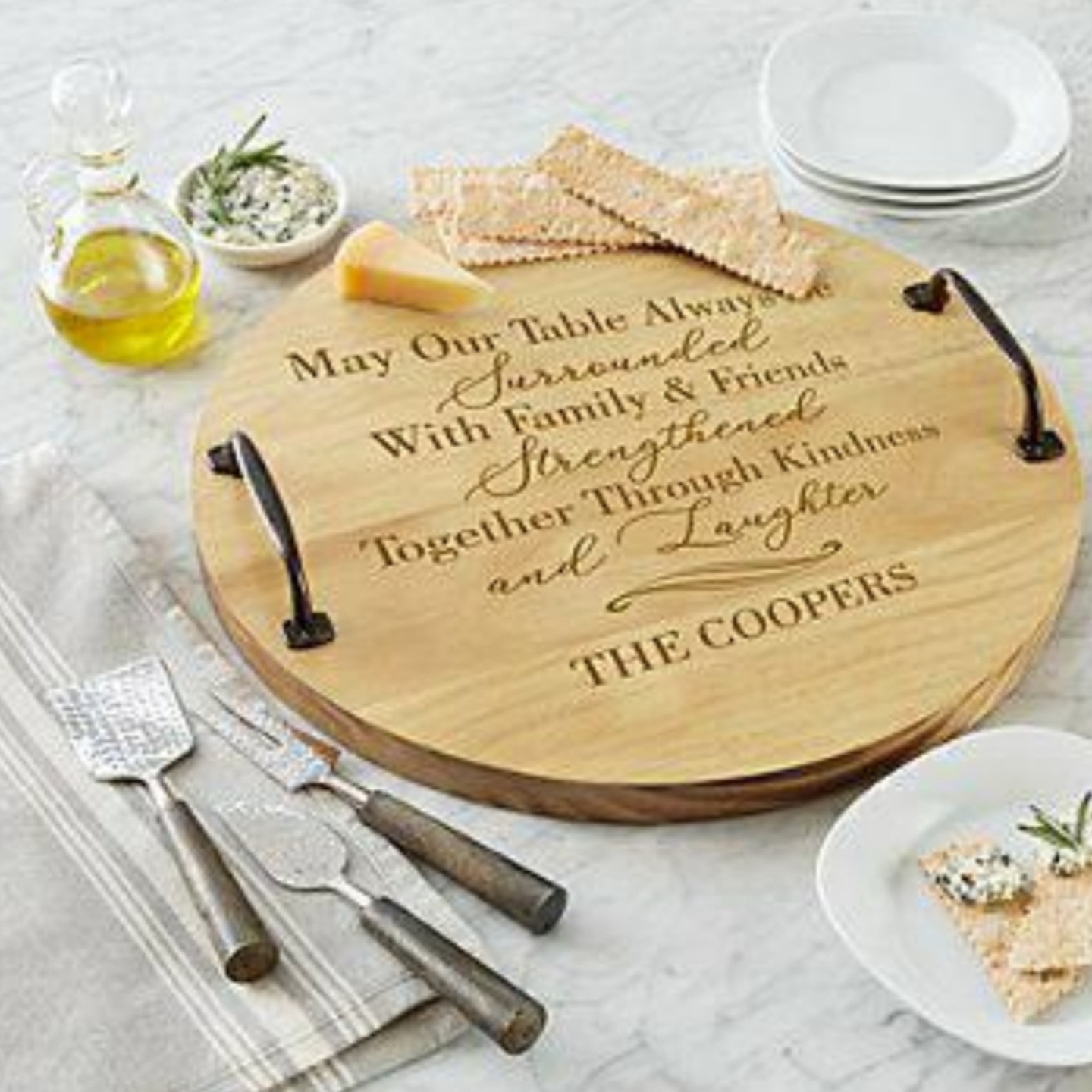 Wooden Round Platter