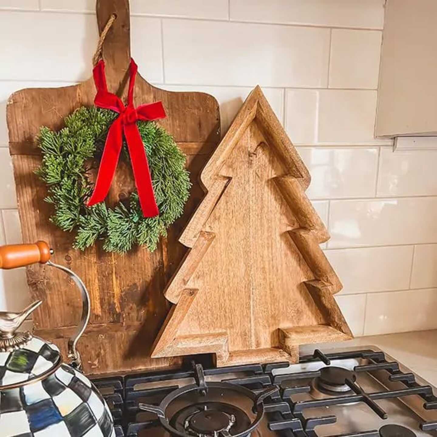Christmas Tree Wooden Tray
